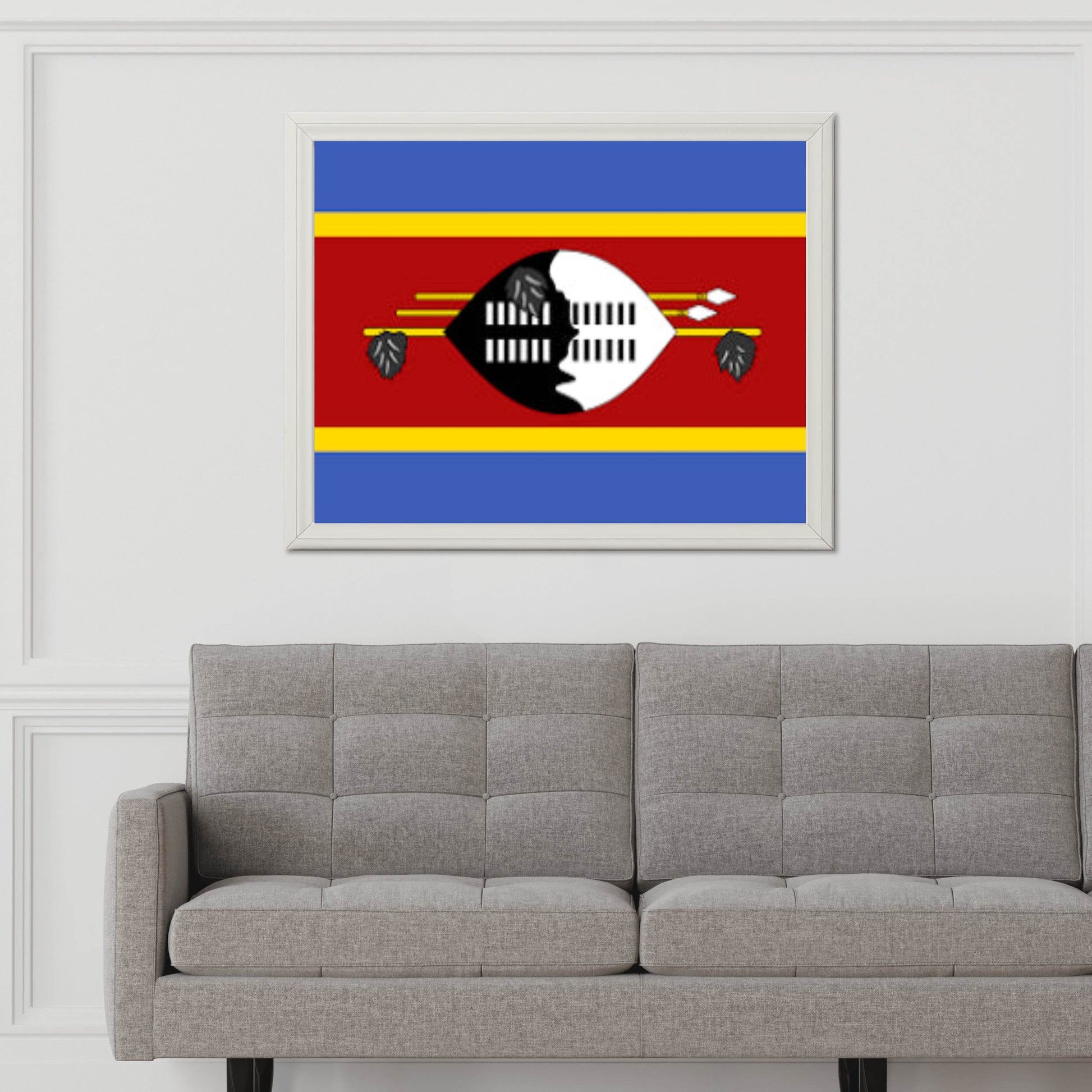 Eswatini National Flag Wall Art - beink online art store