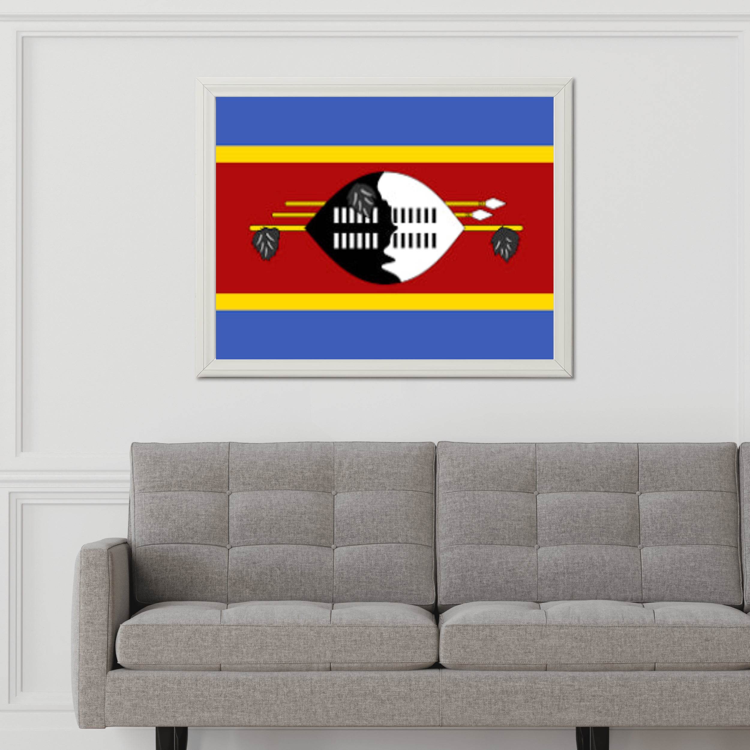 Eswatini National Flag Wall Art - beink online art store
