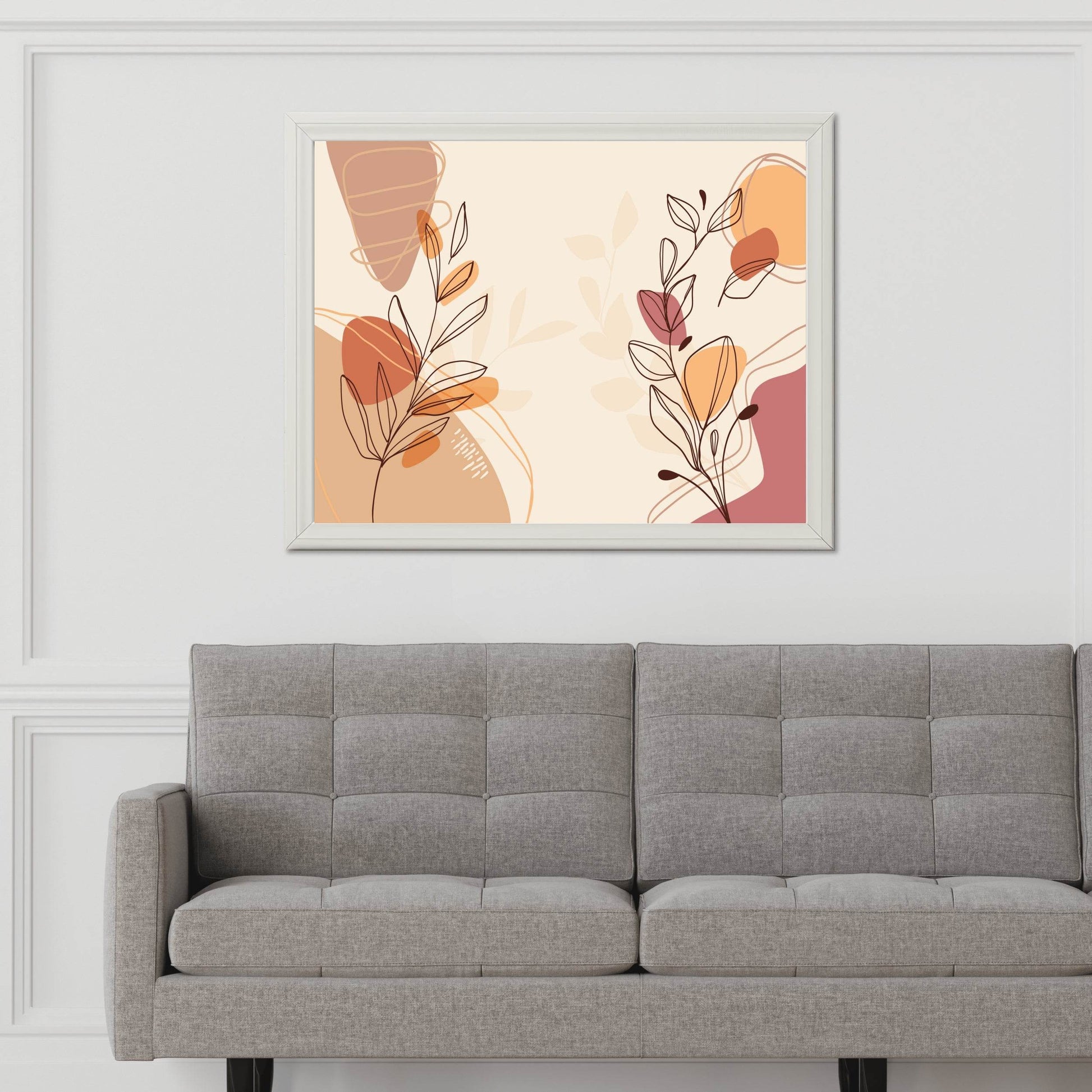 Bean Hyacinth Flower Branch Wall Art - beink online art store