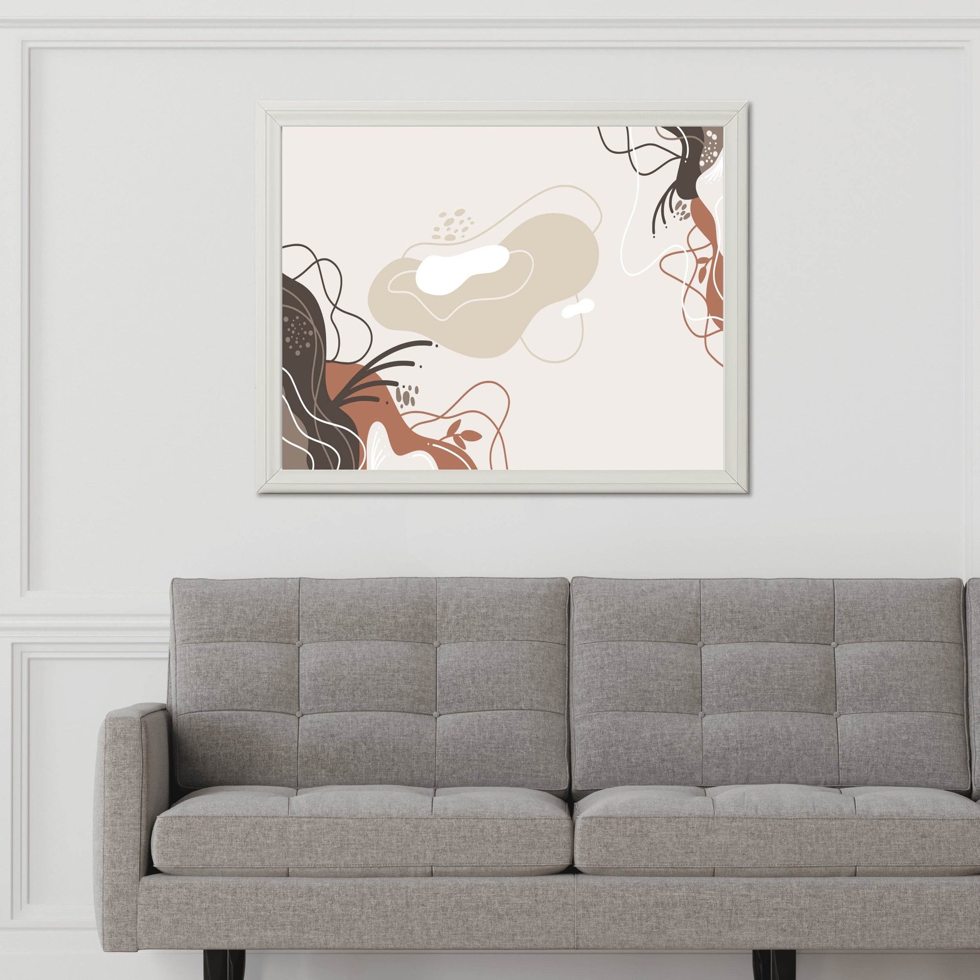 Drawing of Soft Plant Vector Abstract Wall Art - beink online art store