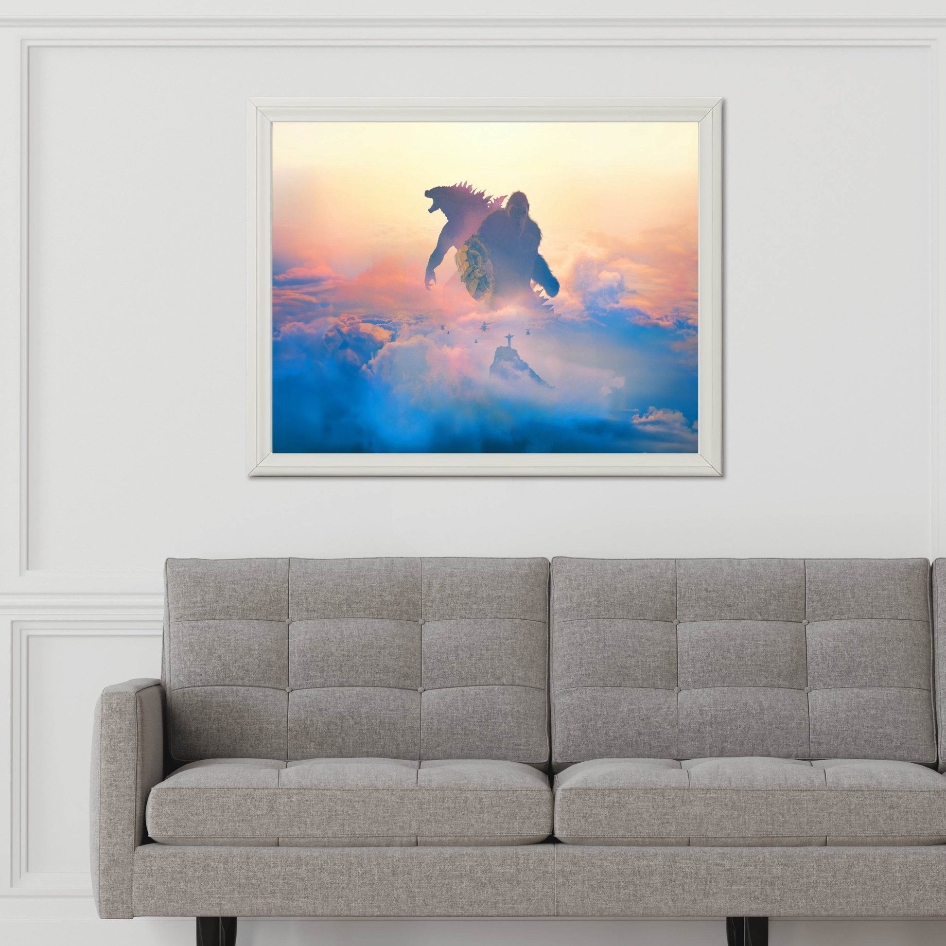 Godzilla vs Kong Fight Scene Wall Art - beink online art store
