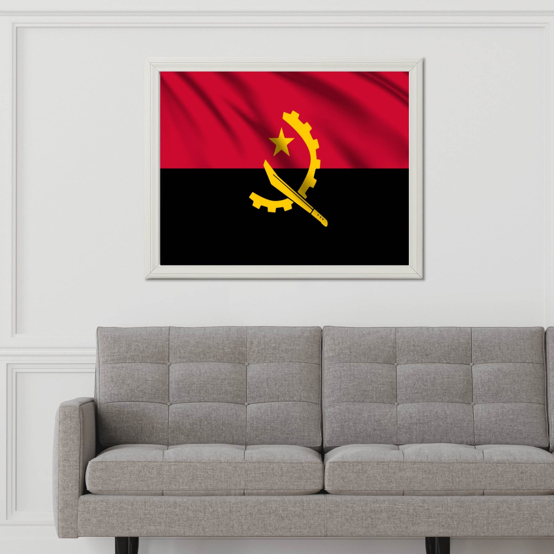 Angola National Flag Wall Art - beink online art store