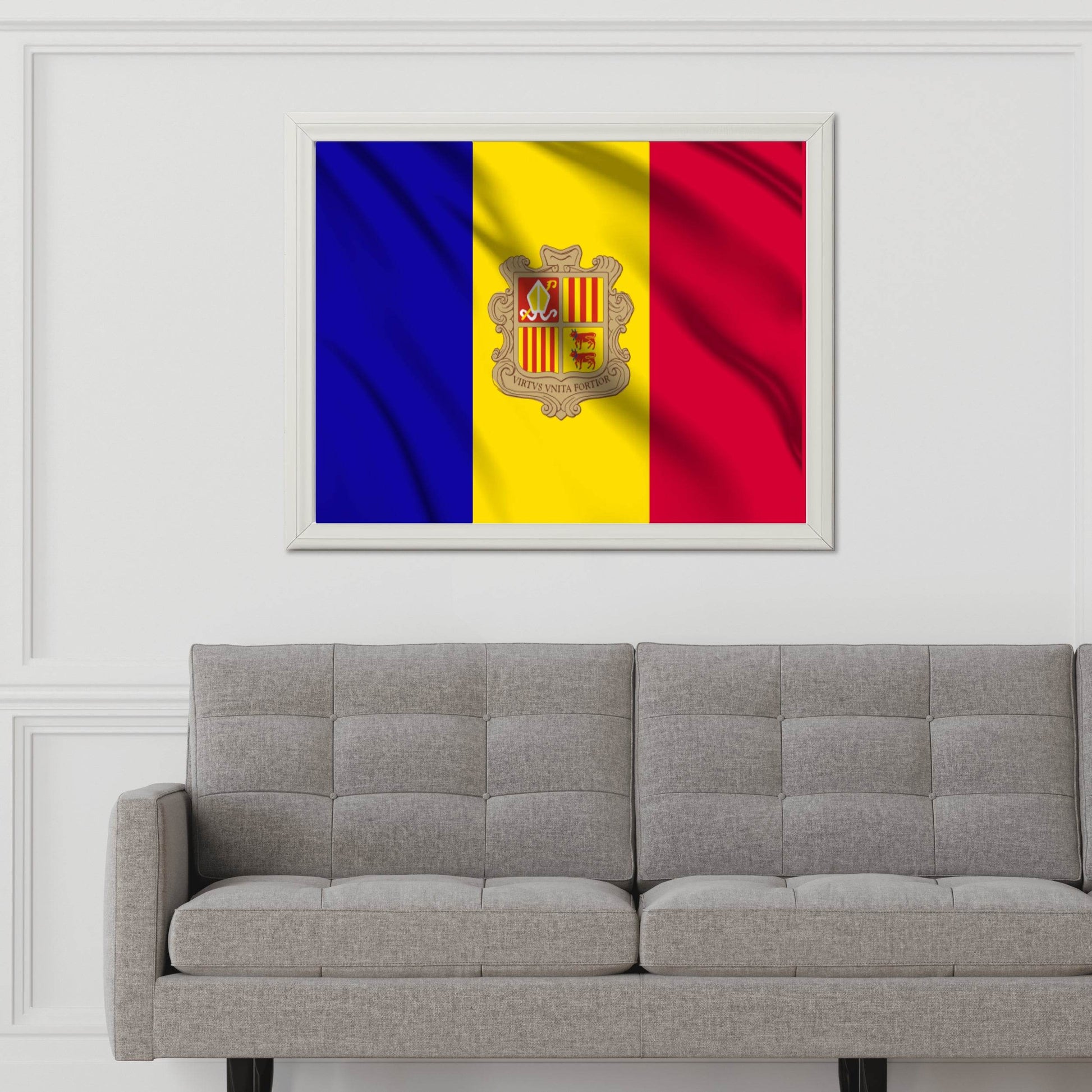 Andorra National Flag Wall Art - beink online art store