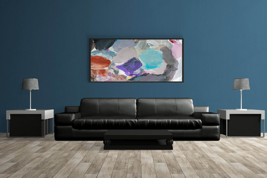 Colorful Acrylic Brush Stroke Background Abstract Wall Art - beink online art store