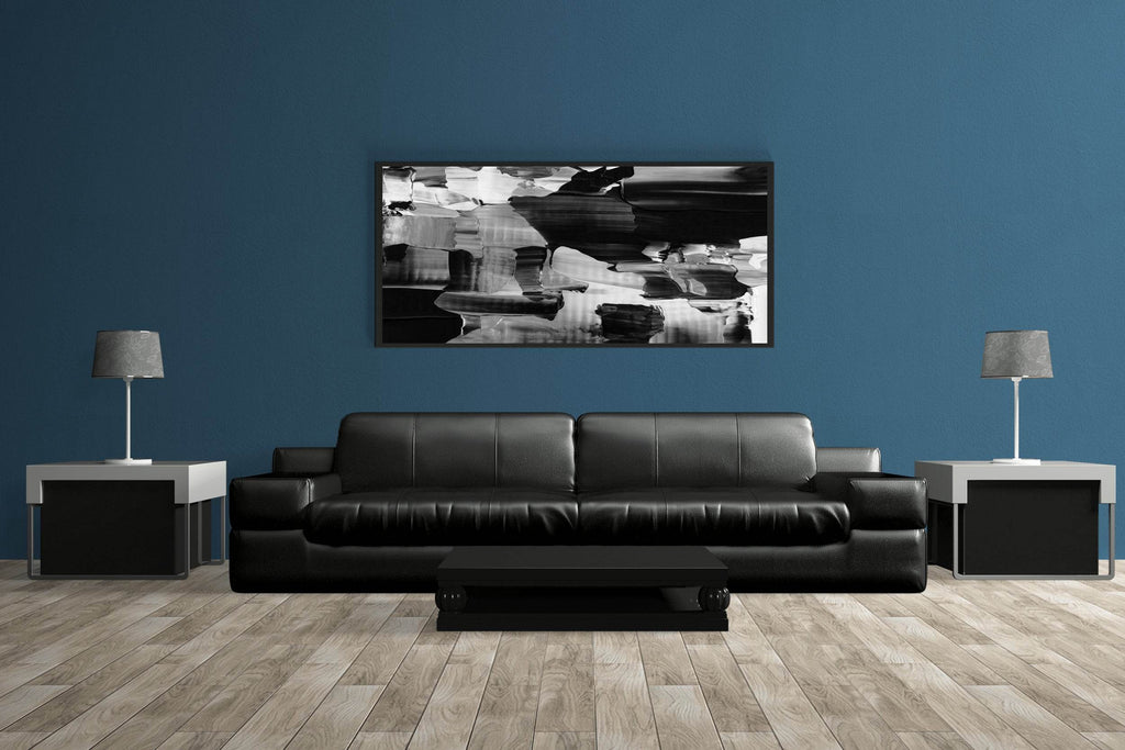 Grunge Black and White Background Abstract Wall Art - beink online art store
