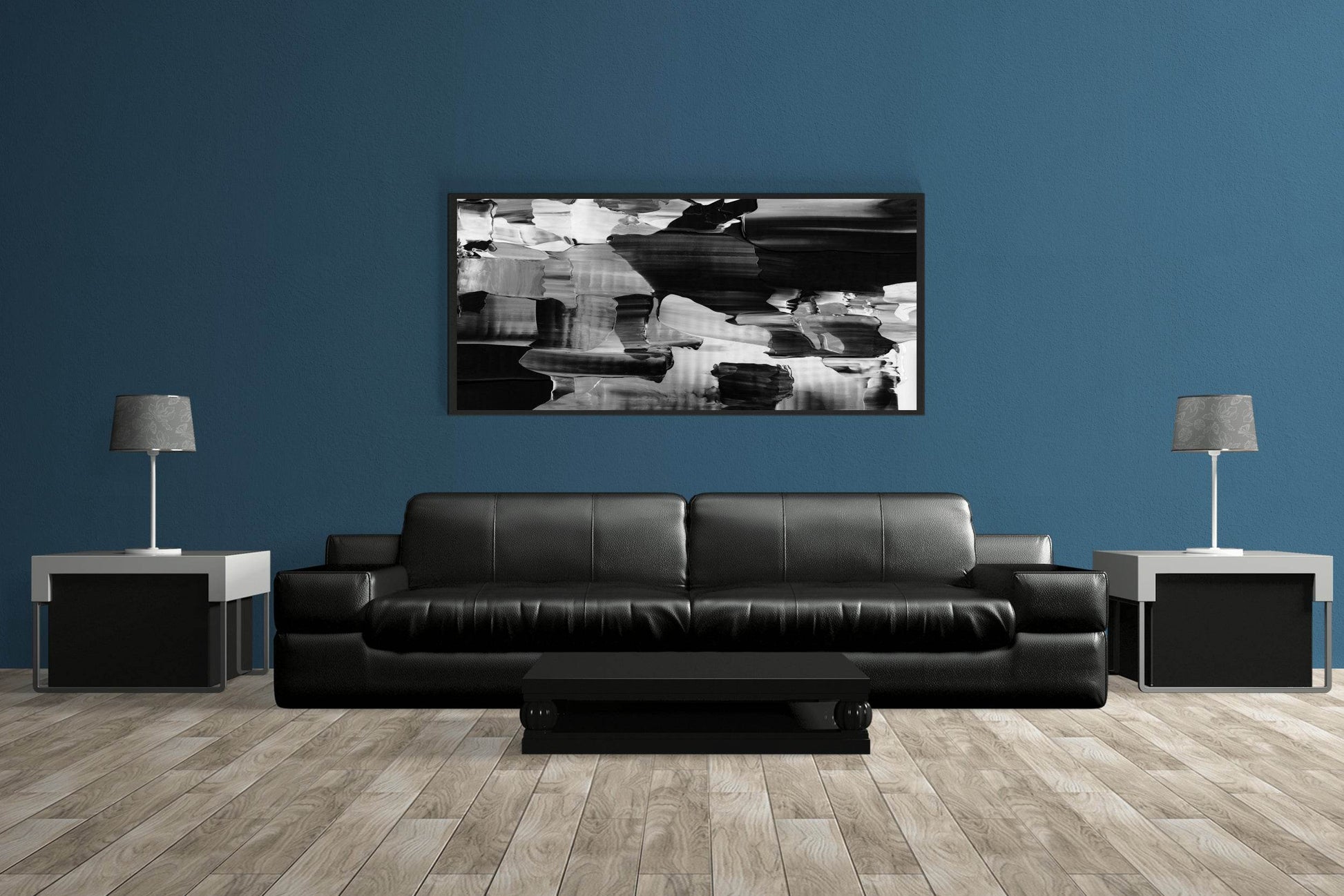 Grunge Black and White Background Abstract Wall Art - beink online art store