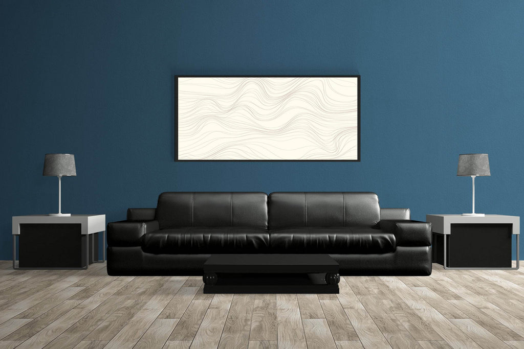 Light Background Wavy Lines Abstract Wall Art - beink online art store