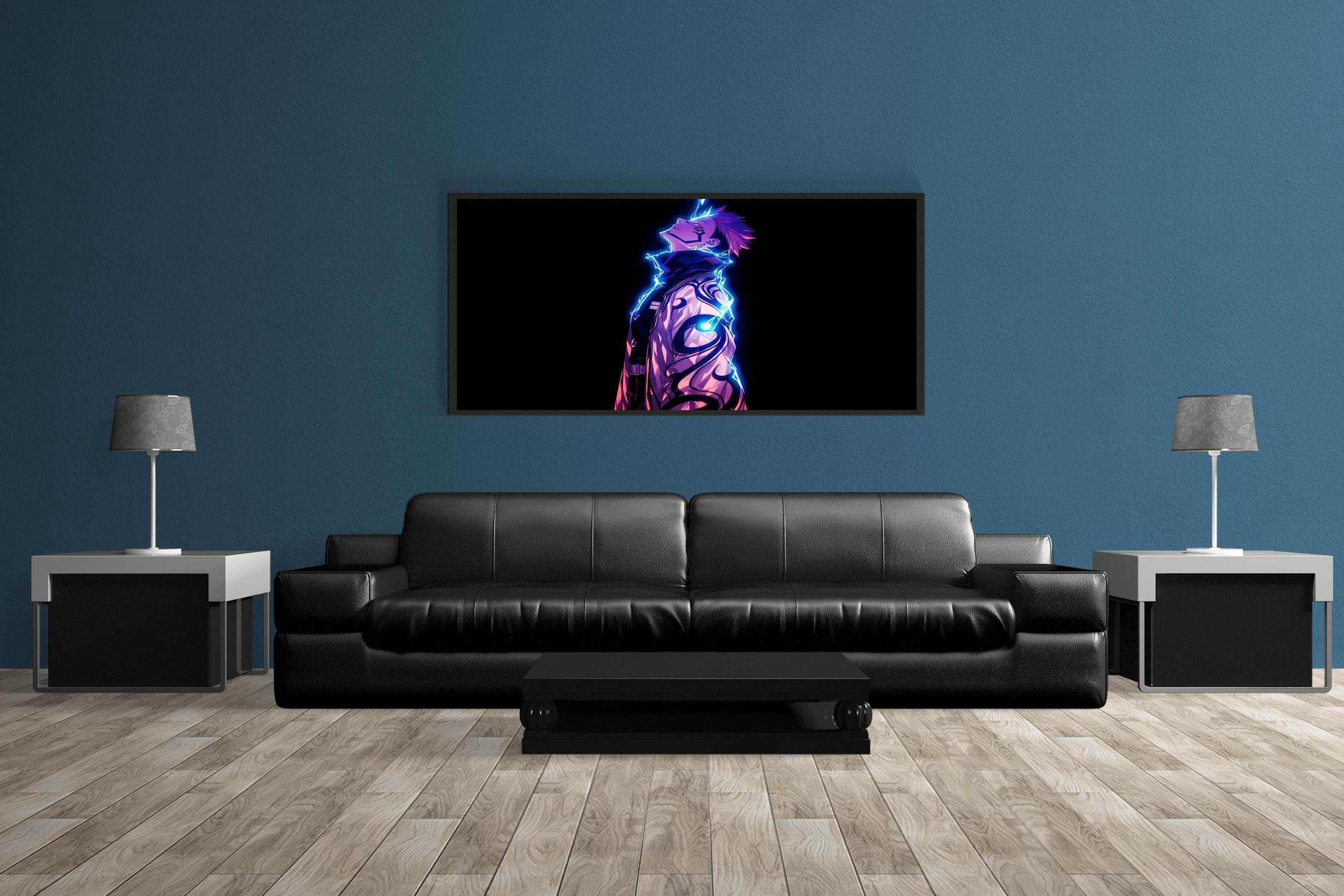 Neon Sukuna Jujutsu Kaisen Anime Wall Art - beink online art store
