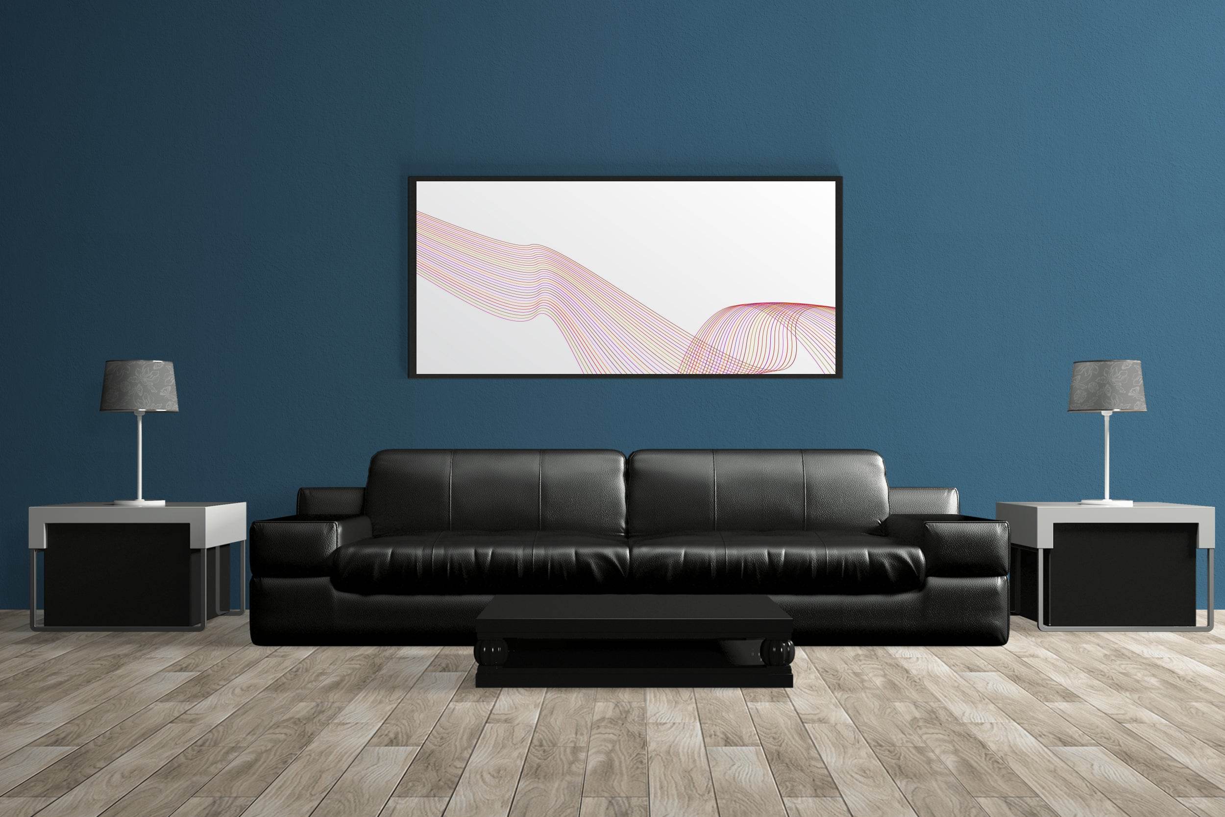 Light Background Technology Waves Lines Abstract Wall Art - beink online art store