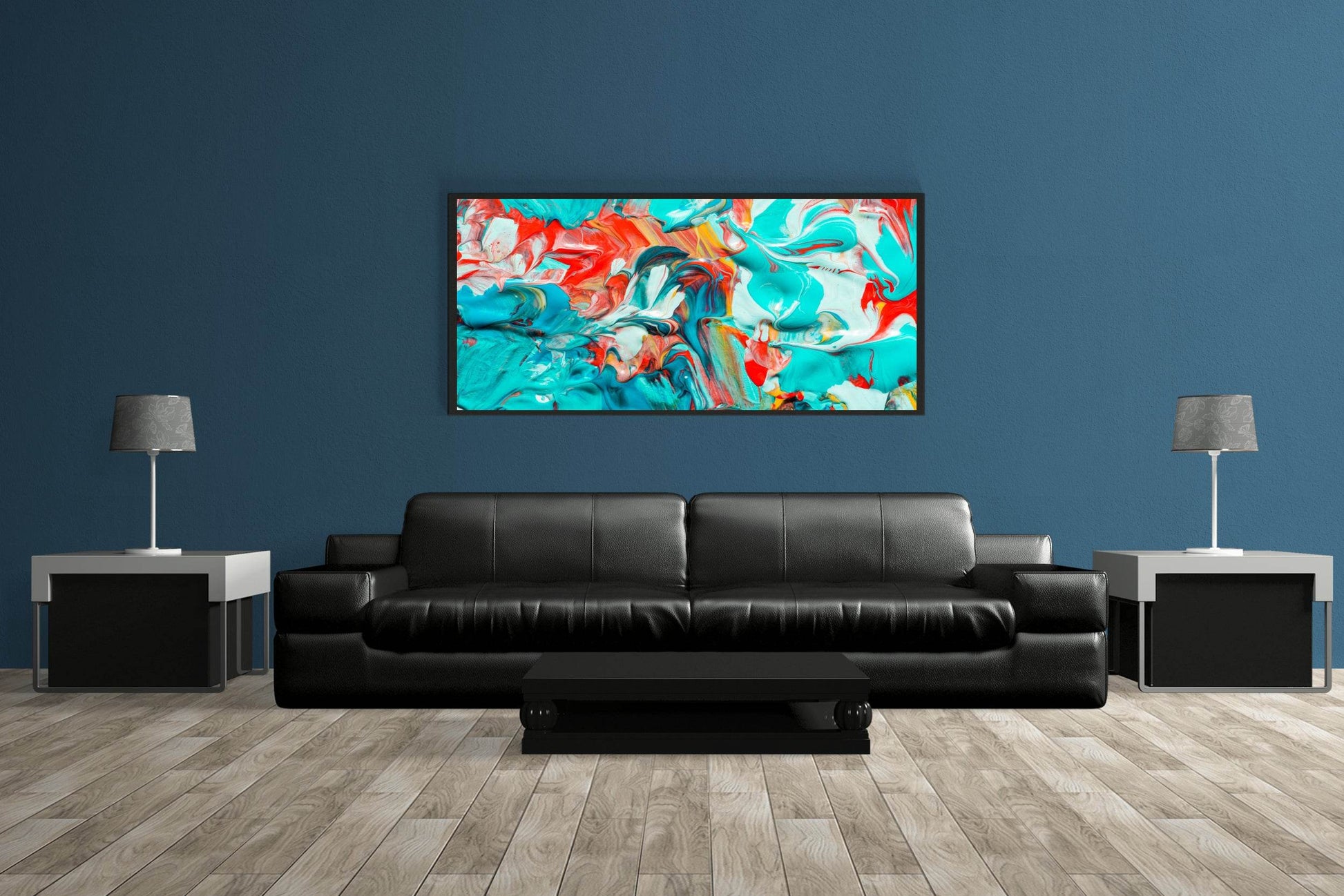3D Effect Wavy Oil Paint Abstract Wall Art - beink online art store