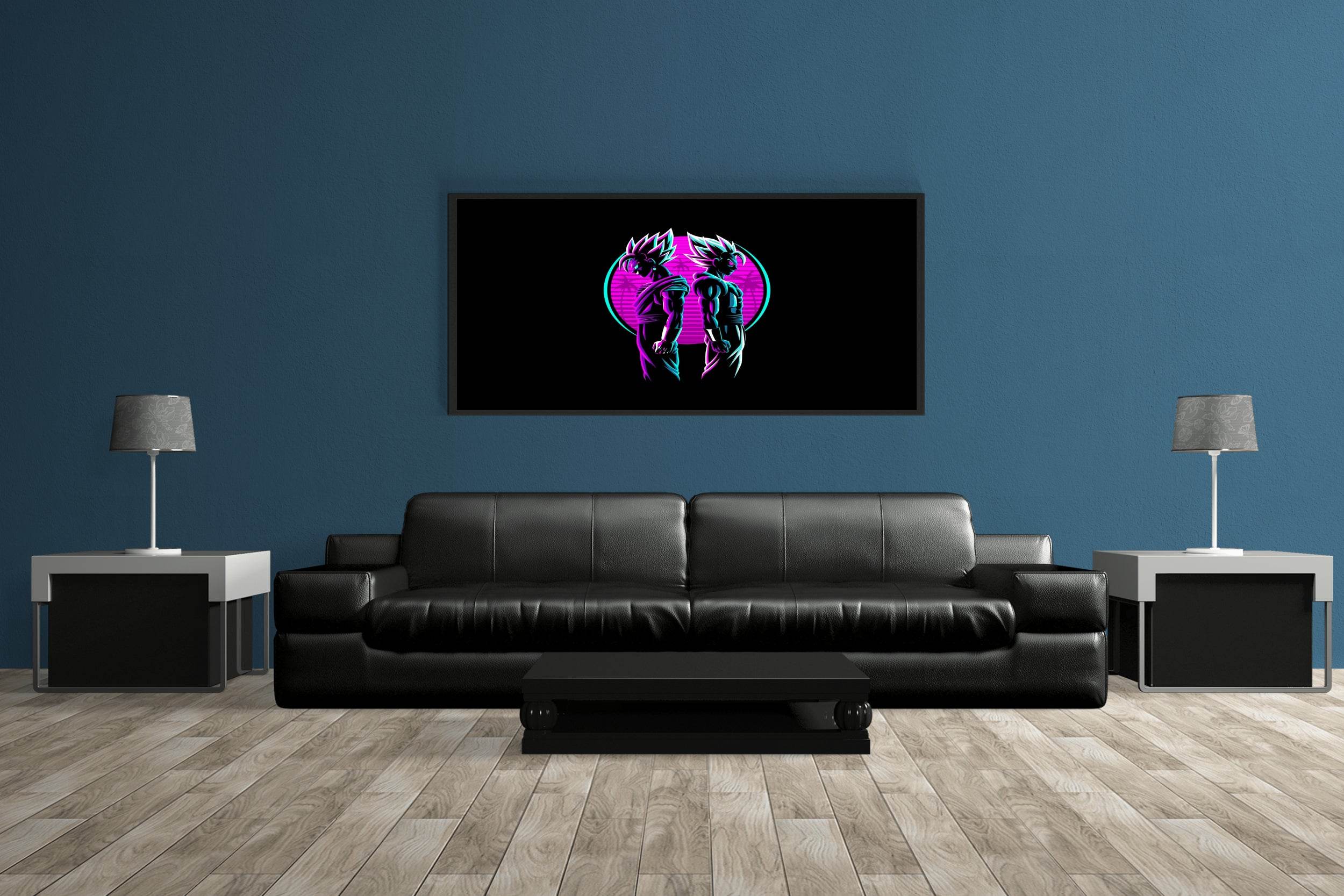 Neon Dragon Ball Z Anime Wall Art - beink online art store