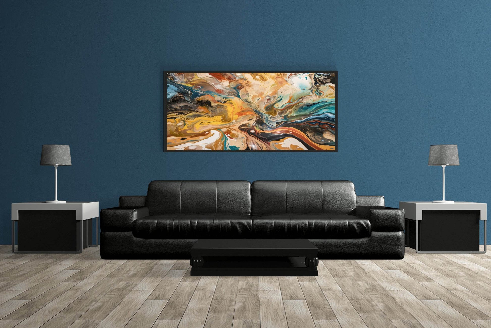 Liquid Paint Brush Strokes Abstract Wall Art - beink online art store