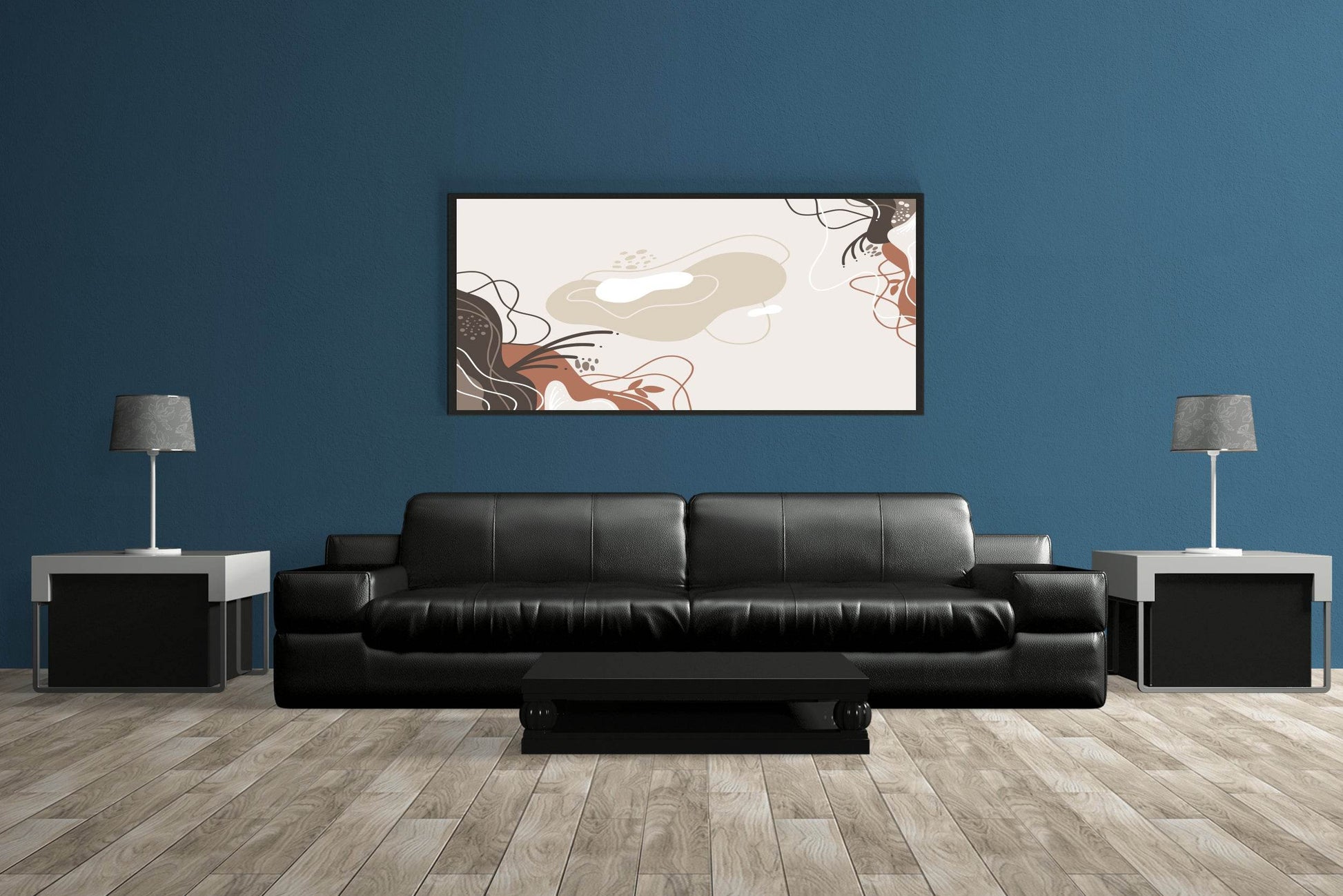 Drawing of Soft Plant Vector Abstract Wall Art - beink online art store