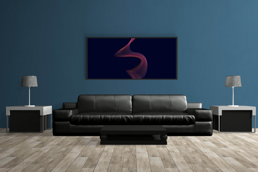 Technology Wave Lines Abstract Wall Art - beink online art store