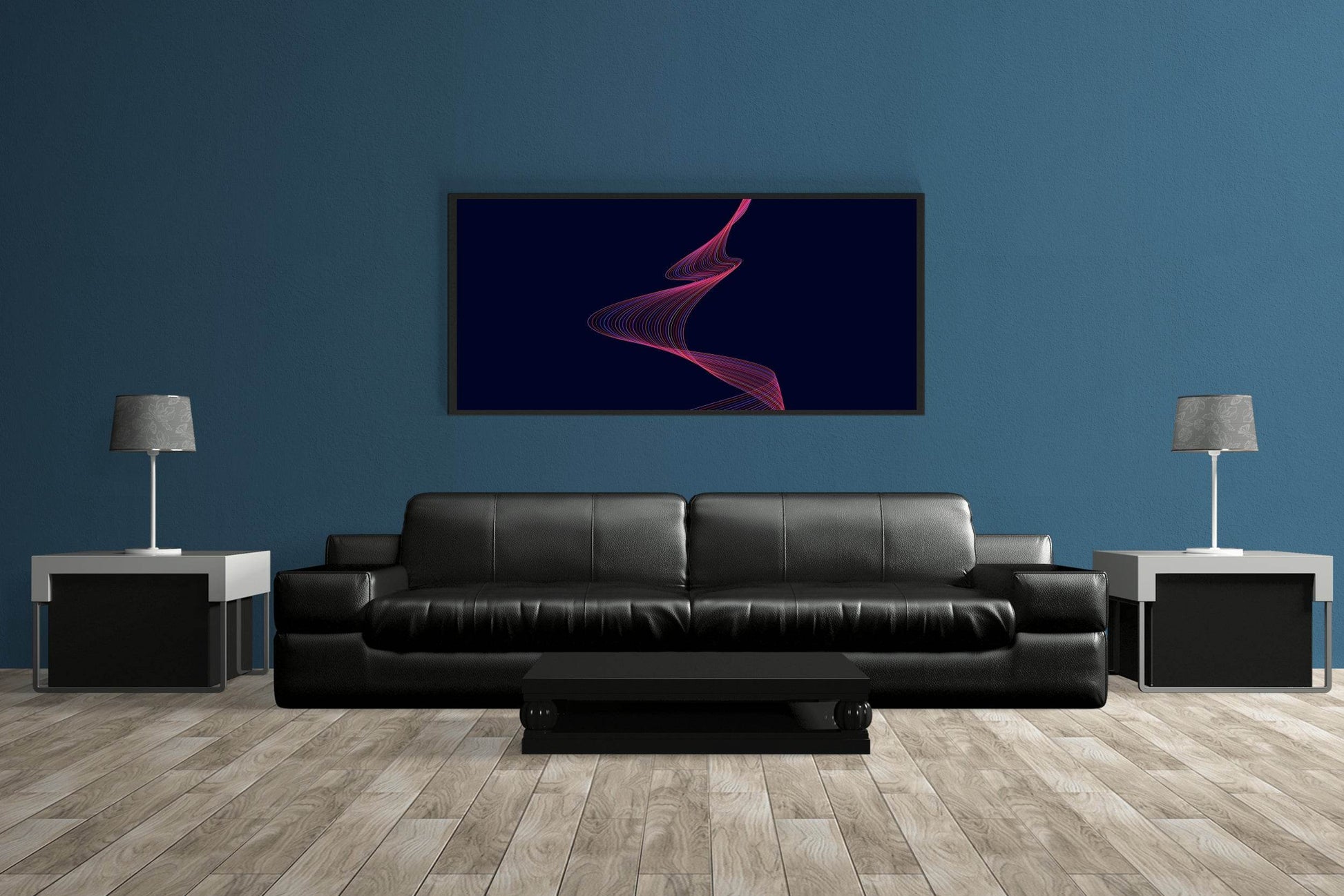 Technology Line Wave Abstract Wall Art - beink online art store