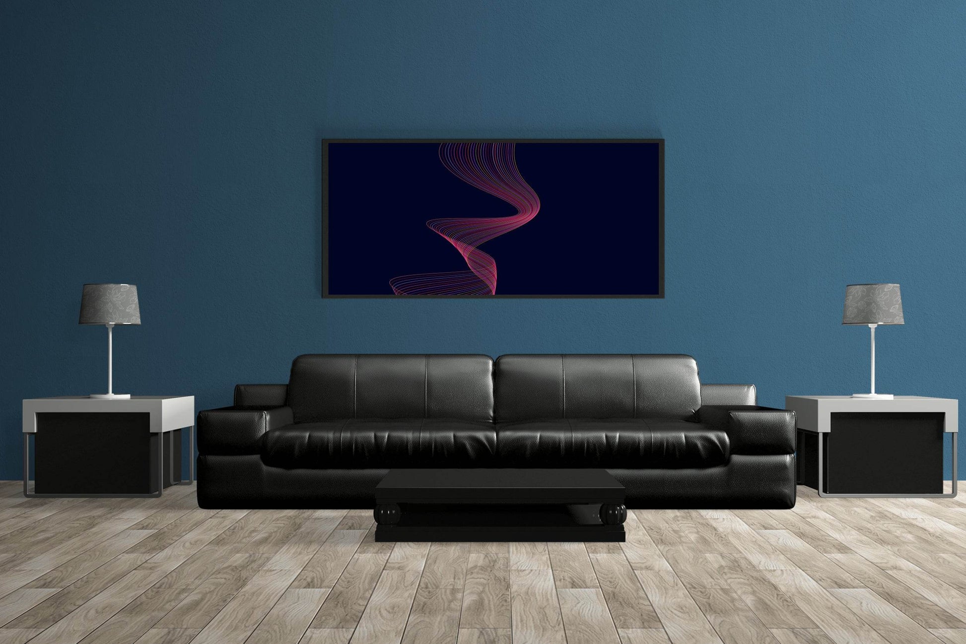 Waves With Shadow Abstract Wall Art - beink online art store