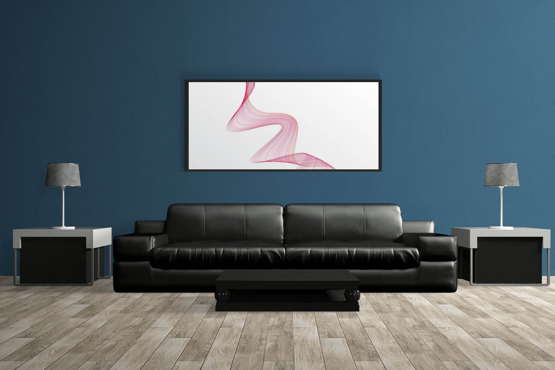 Technology Line Wave Abstract Wall Art - beink online art store