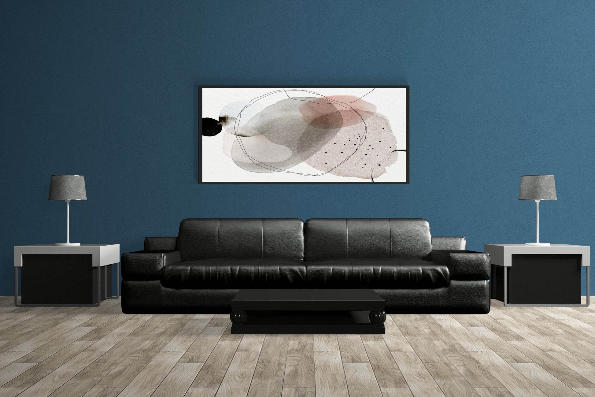 Handdrawn Watercolor Shapes Abstract Wall Art - beink online art store