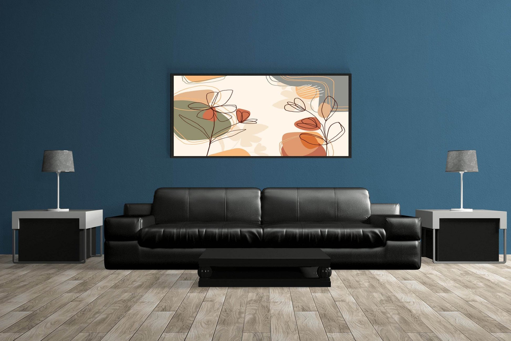 Handdrawn Flowers Abstract Wall Art - beink online art store