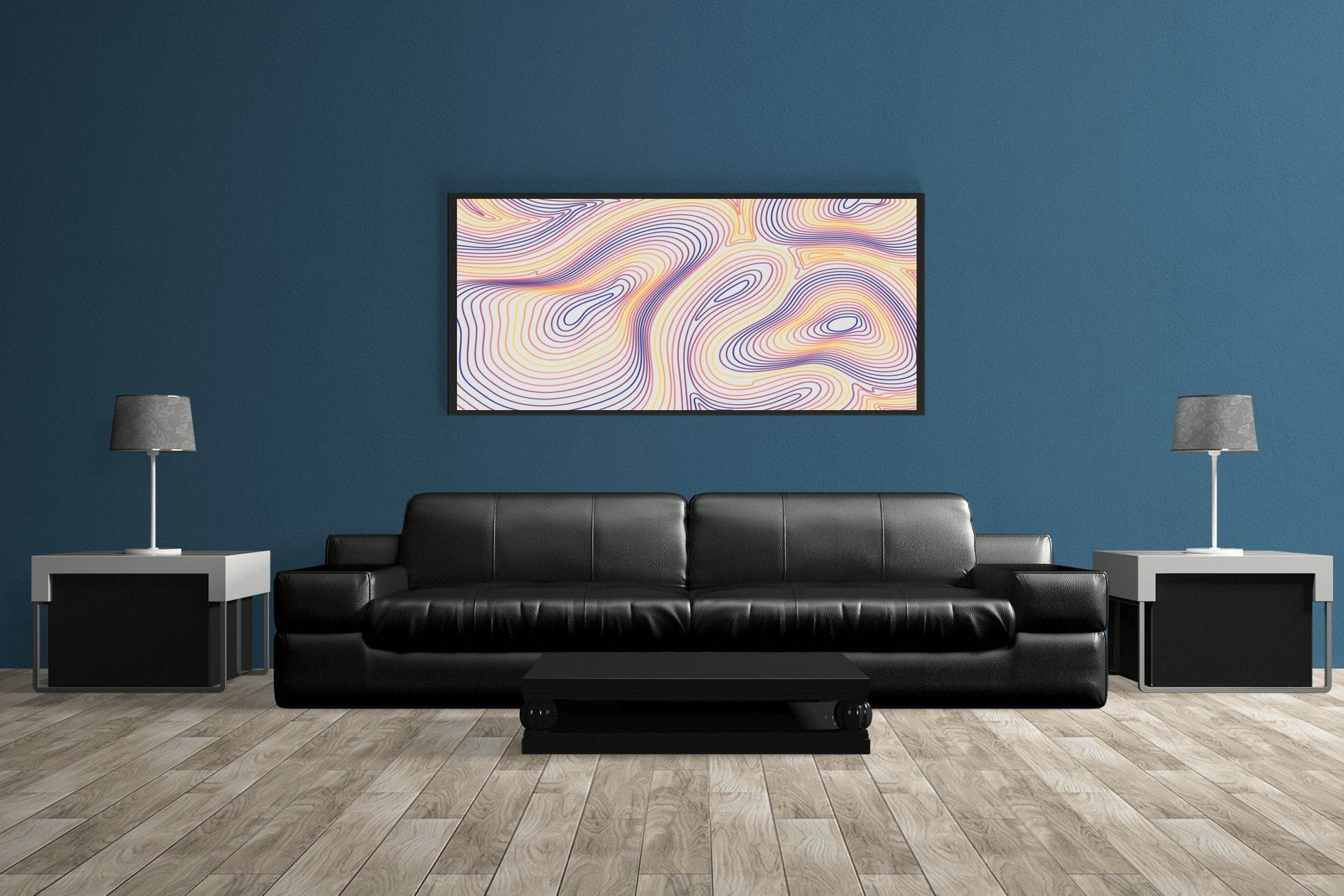 Colorful Hair Pattern Abstract Wall Art - beink online art store