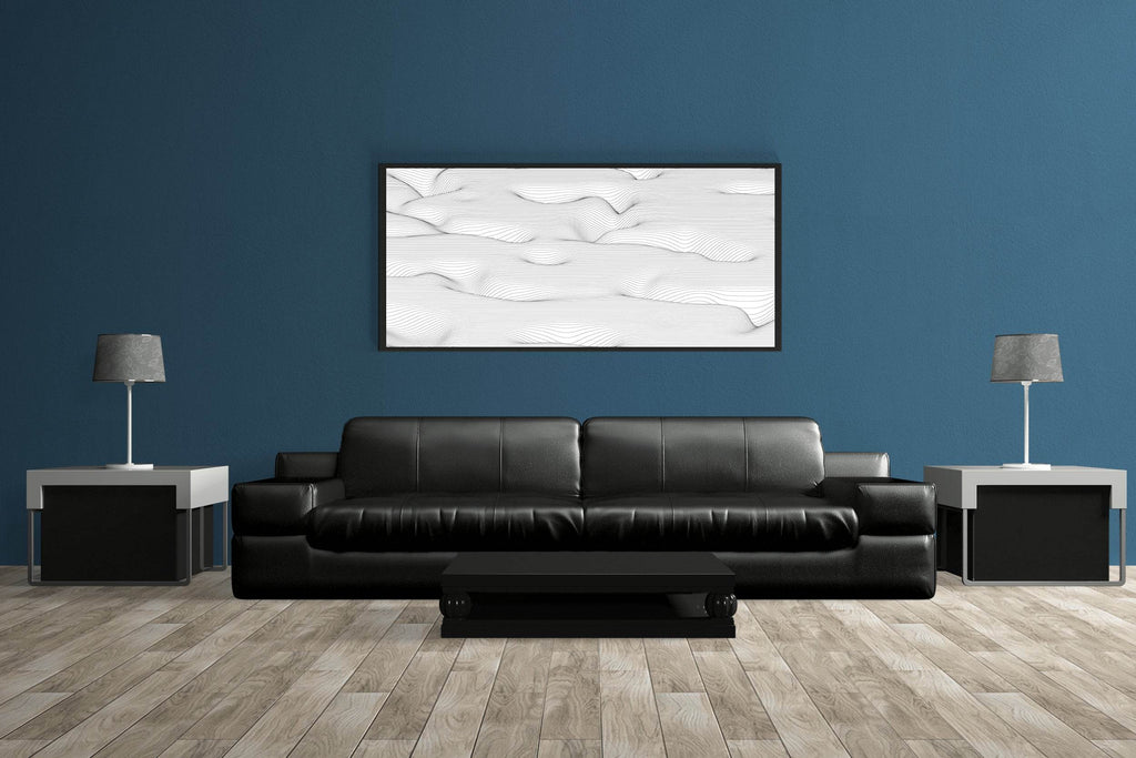 Hair Line Wave Abstract Wall Art - beink online art store