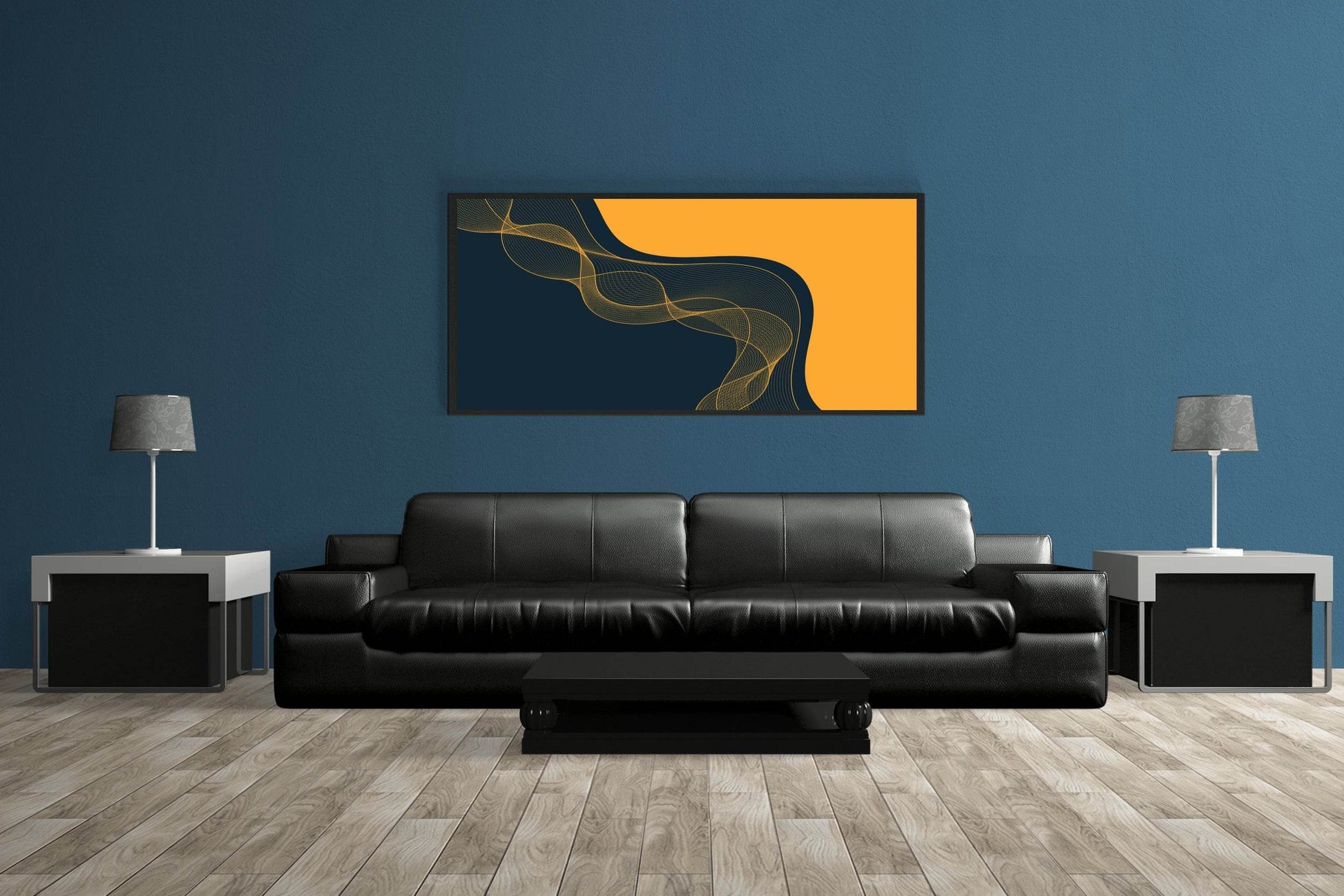 Particle Flow Digital Wave Abstract Wall Art - beink online art store