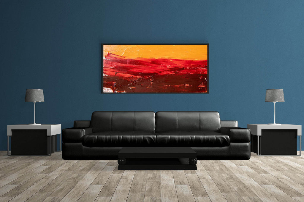 Crimson Oil Painting Abstract Wall Art - beink online art store