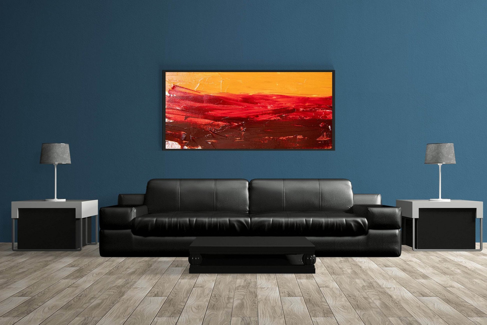 Crimson Oil Painting Abstract Wall Art - beink online art store