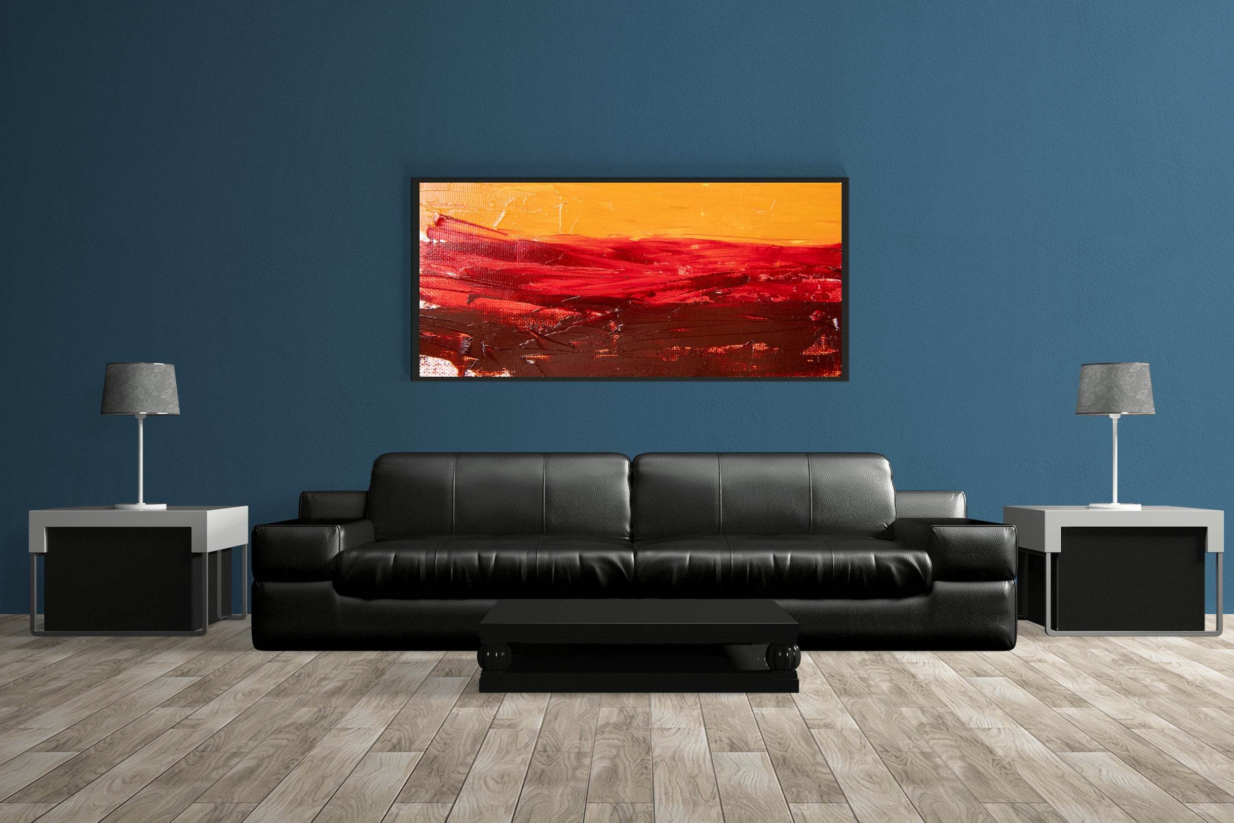 Crimson Oil Painting Abstract Wall Art - beink online art store