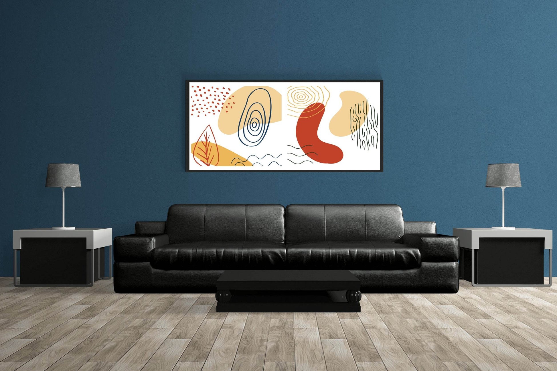 Handdrawn Shapes Abstract Wall Art - beink online art store