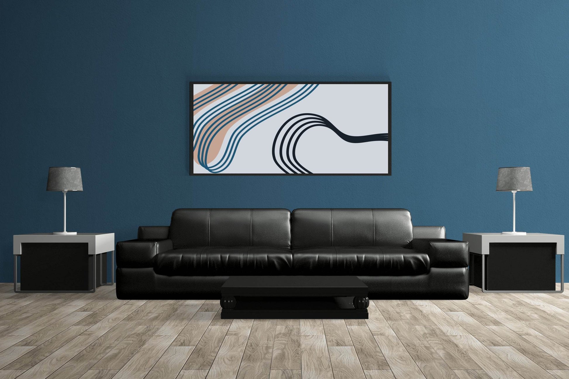 Handdrawn Irregular Lines Abstract Wall Art - beink online art store
