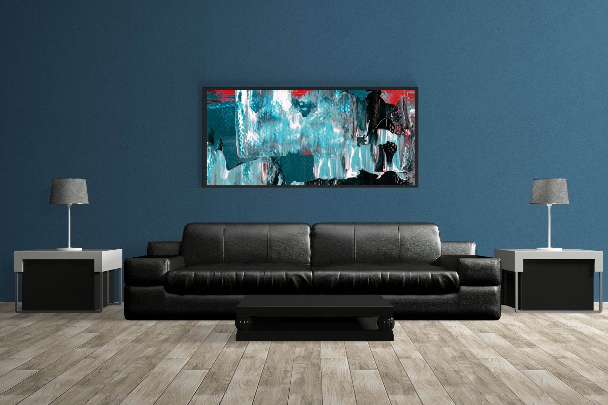 Falling Oil Paint Brush Strokes Abstract Wall Art - beink online art store