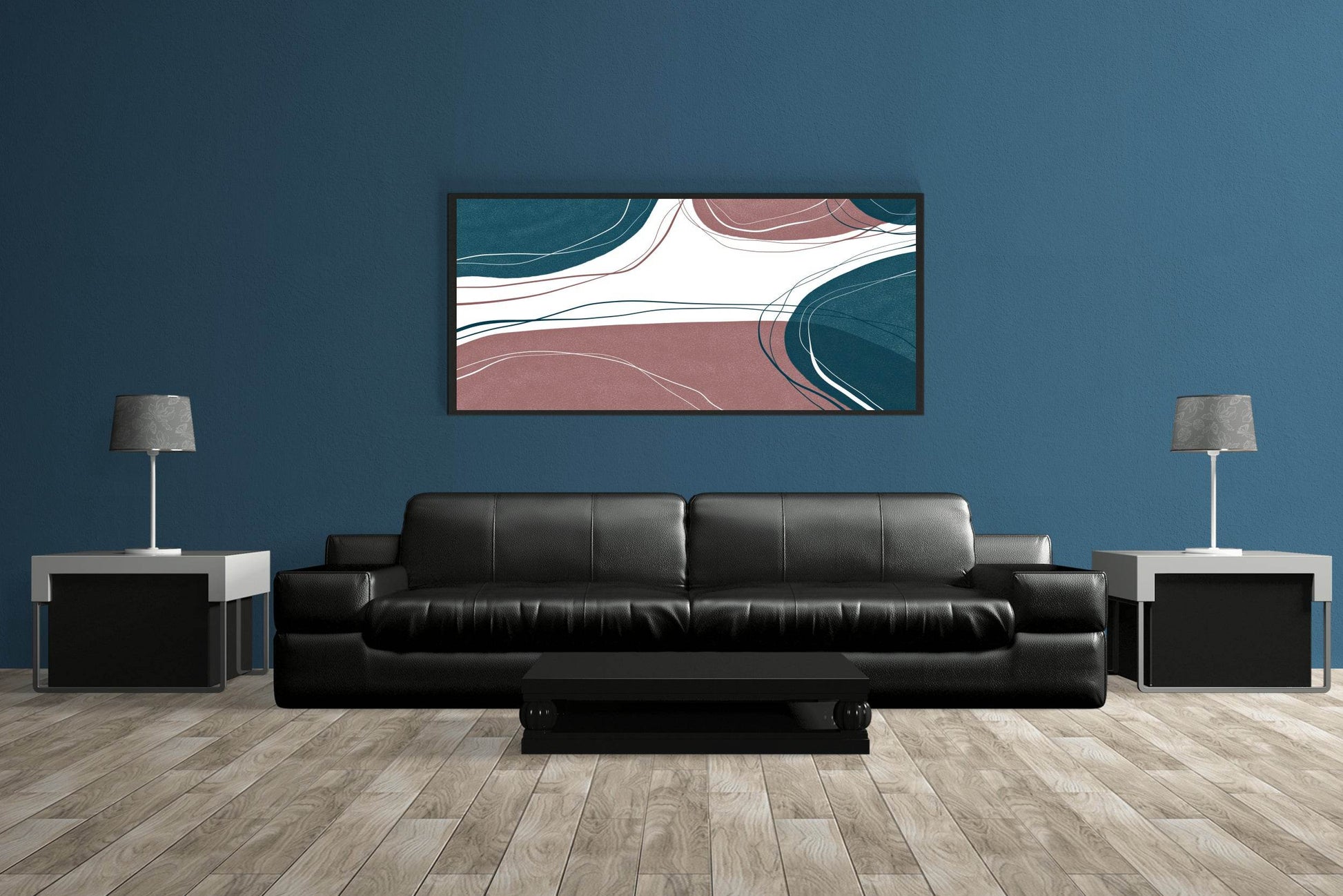 Colorful Wavy Background Abstract Wall Art - beink online art store