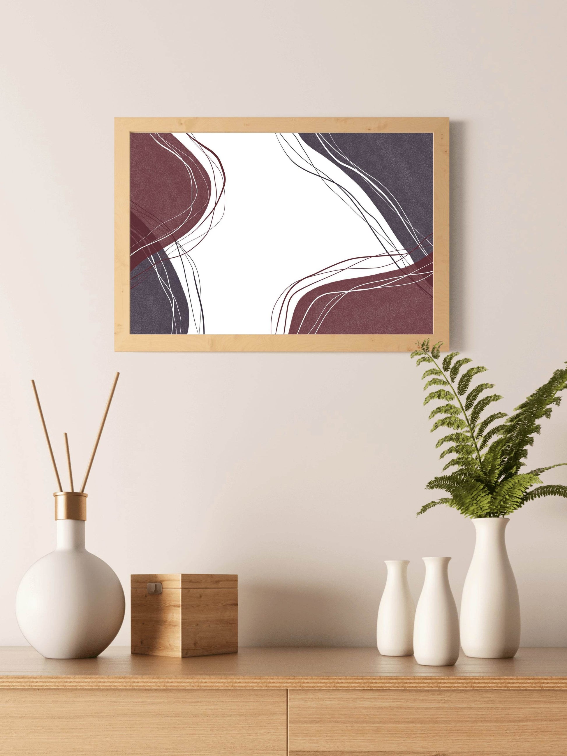 Handdrawn Lines Abstract Wall Art - beink online art store