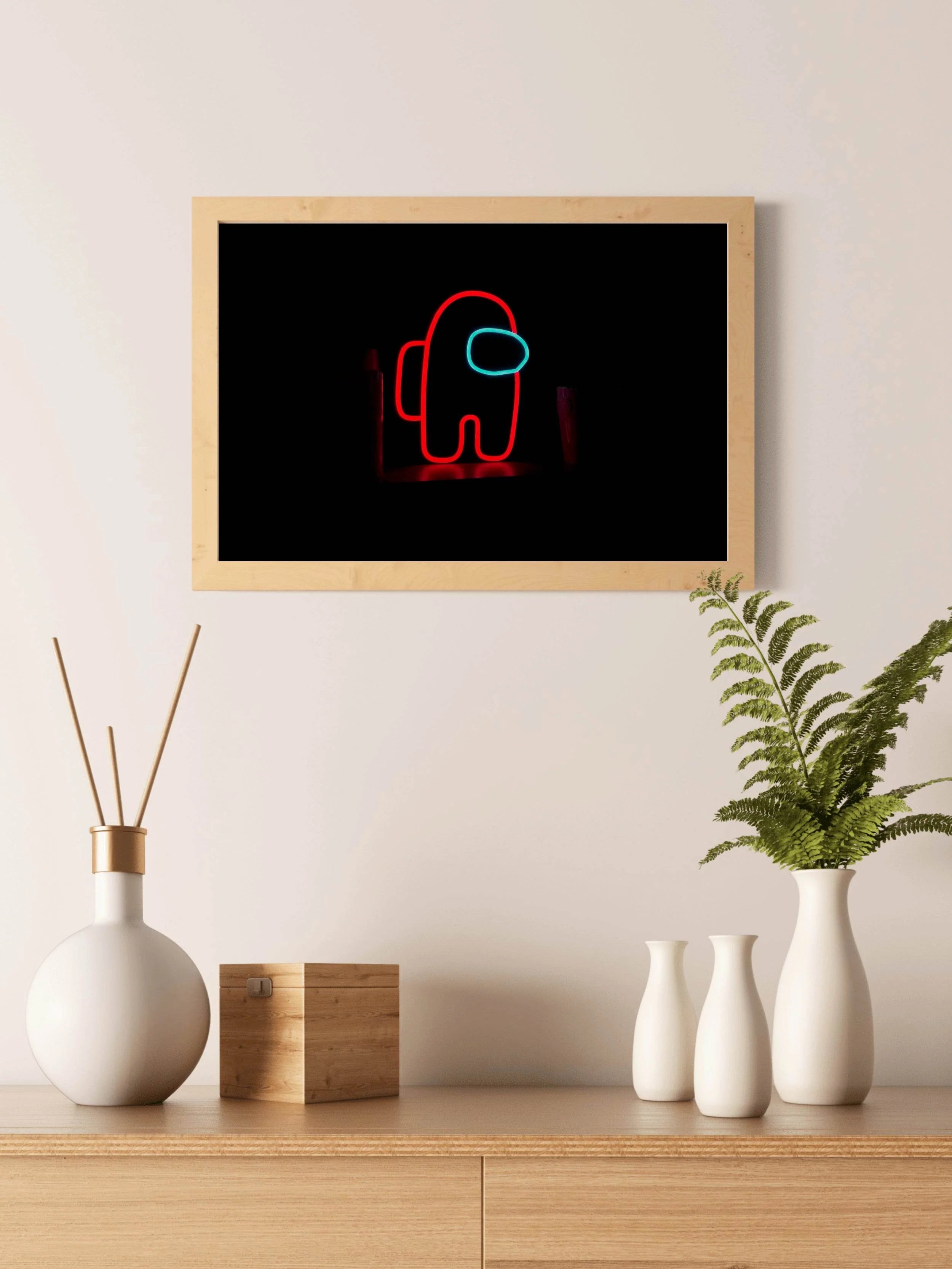 Neon Among us Gaming Wall Art - beink online art store
