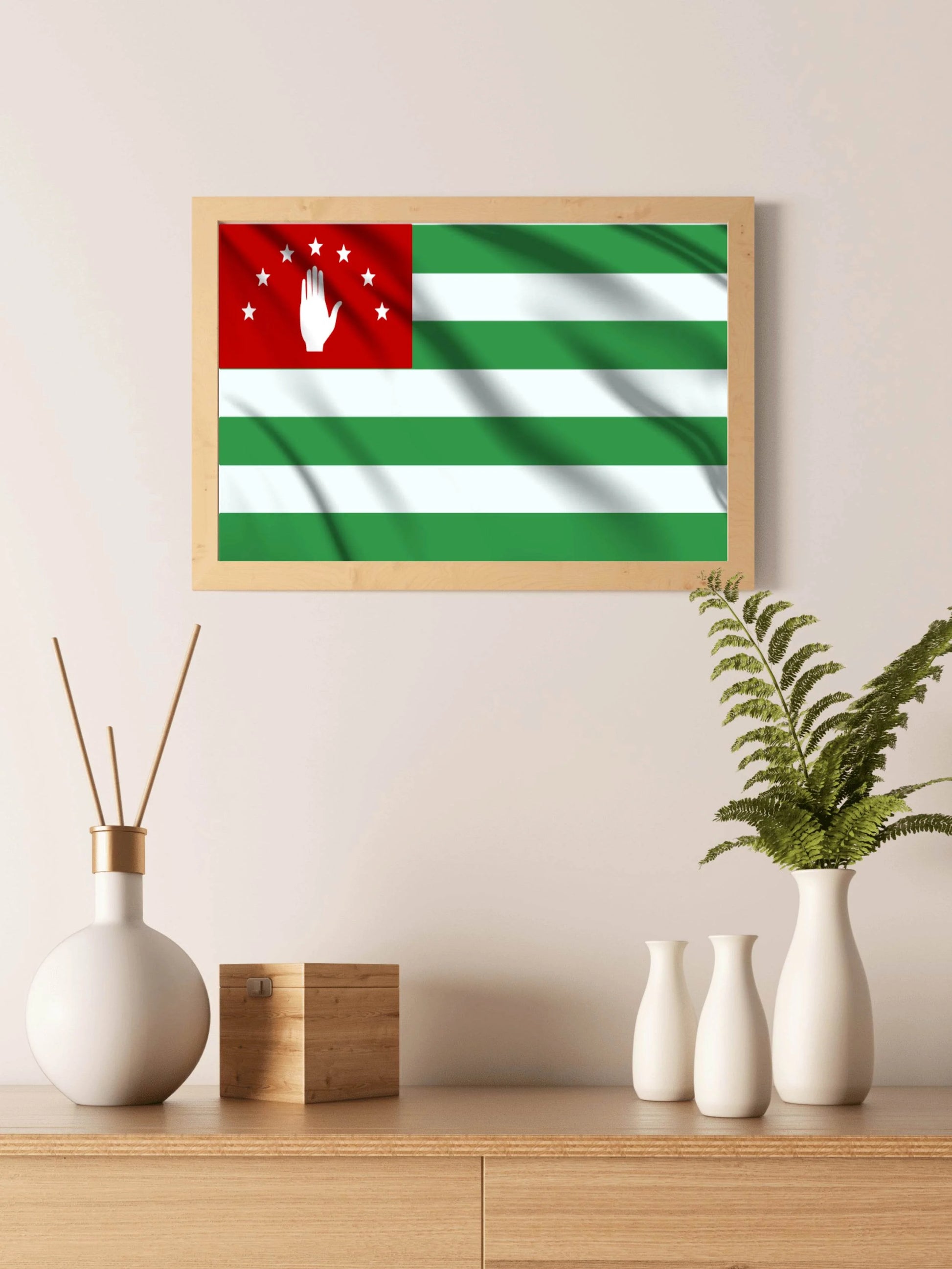 Abkhazia National Flag Wall Art - beink online art store
