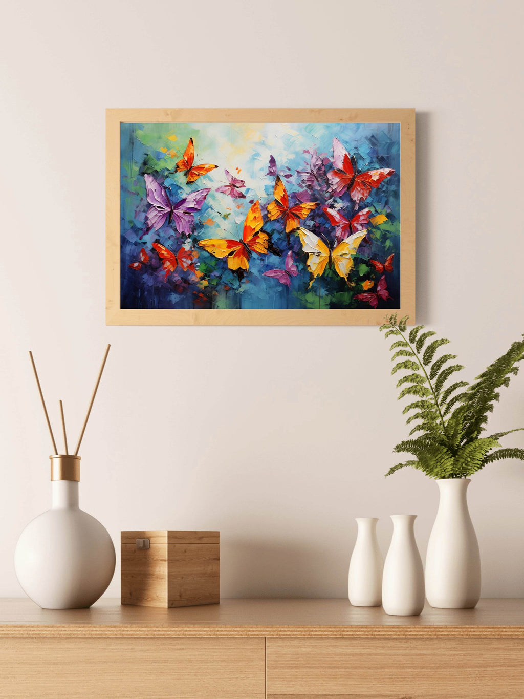 Painting Colorful Butterflies Wall Art - beink online art store