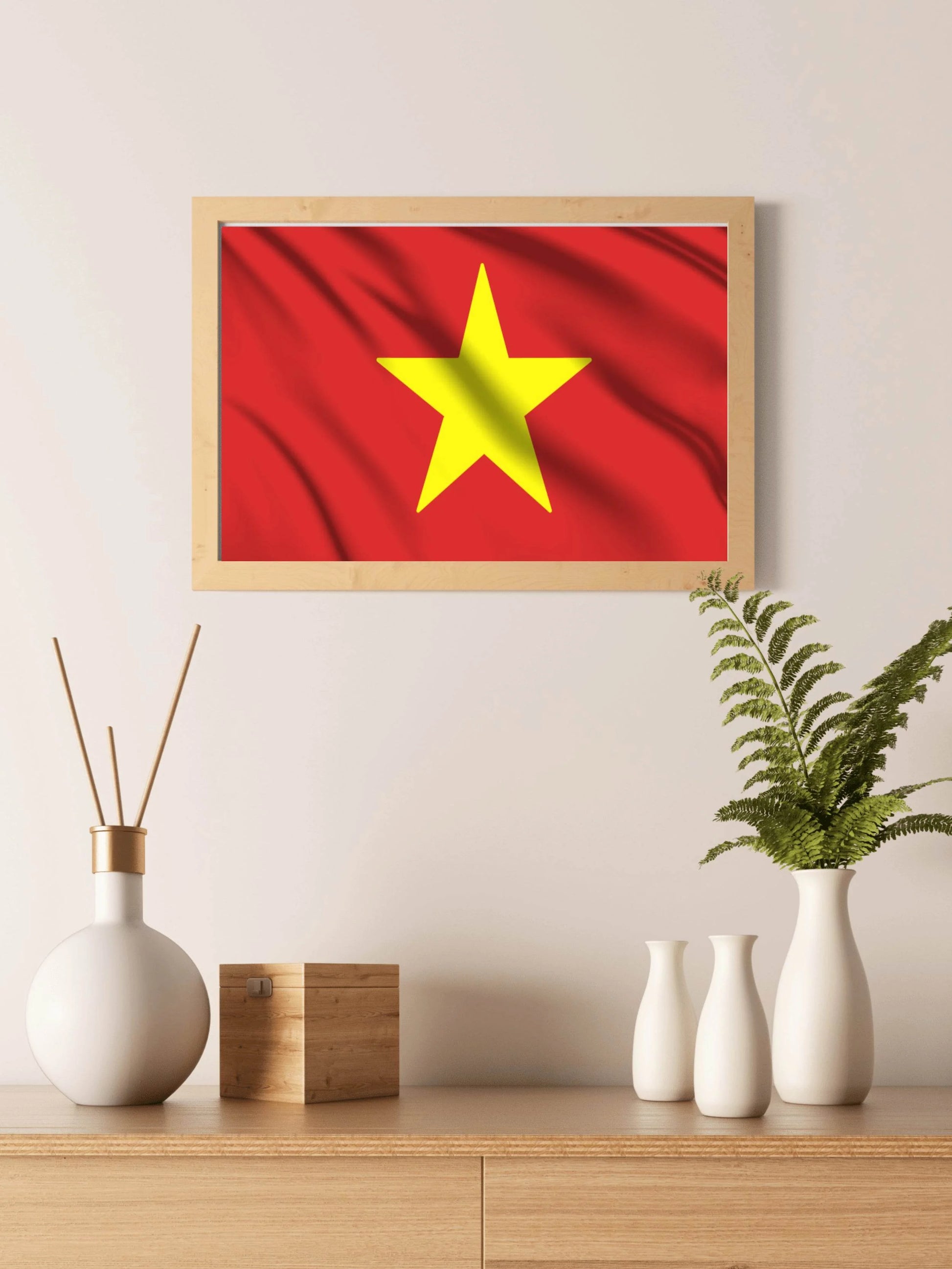 Vietnam National Flag Wall Art - beink online art store