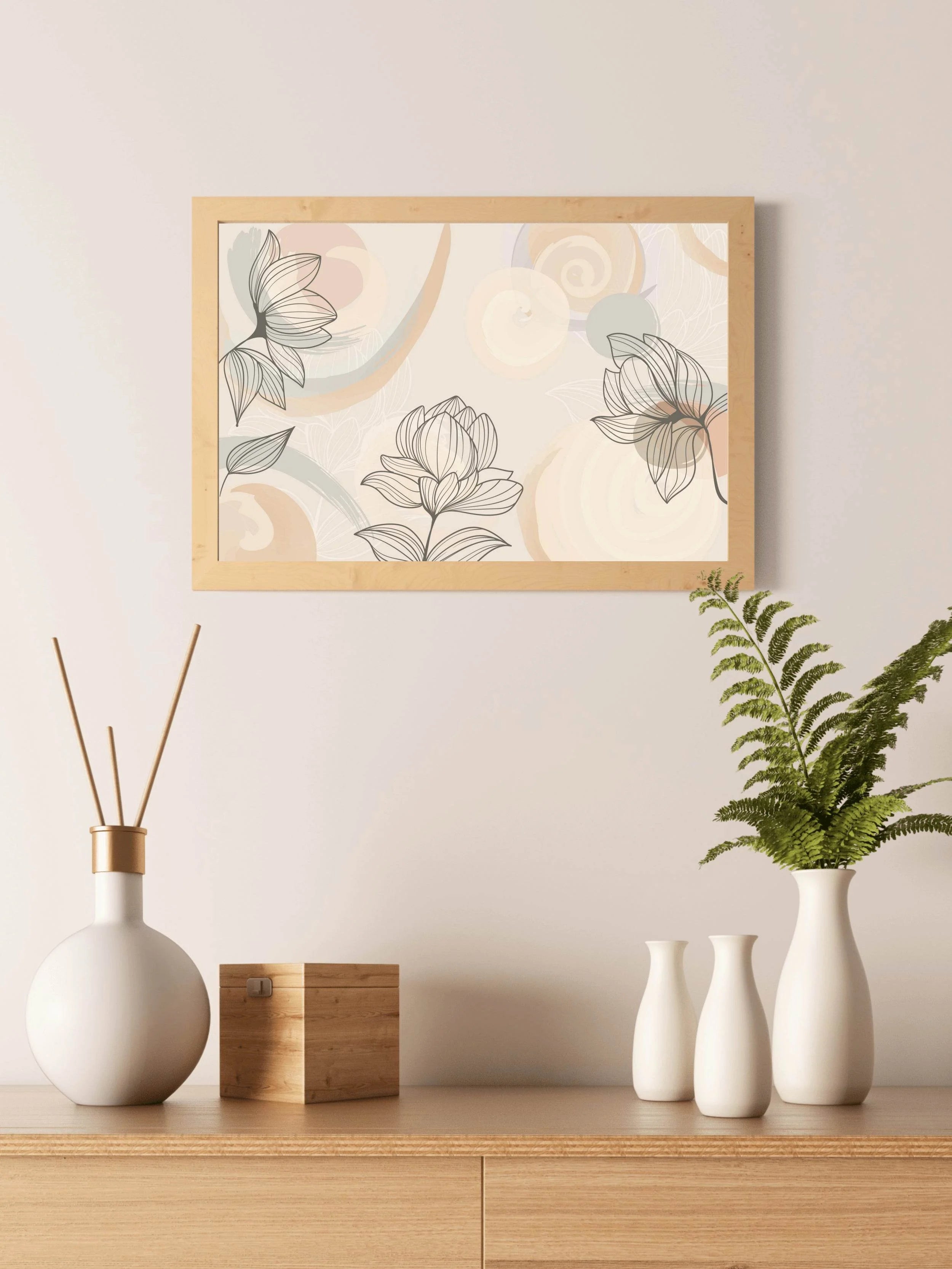 Color Pattern of Violet Flower Wall Art - beink online art store