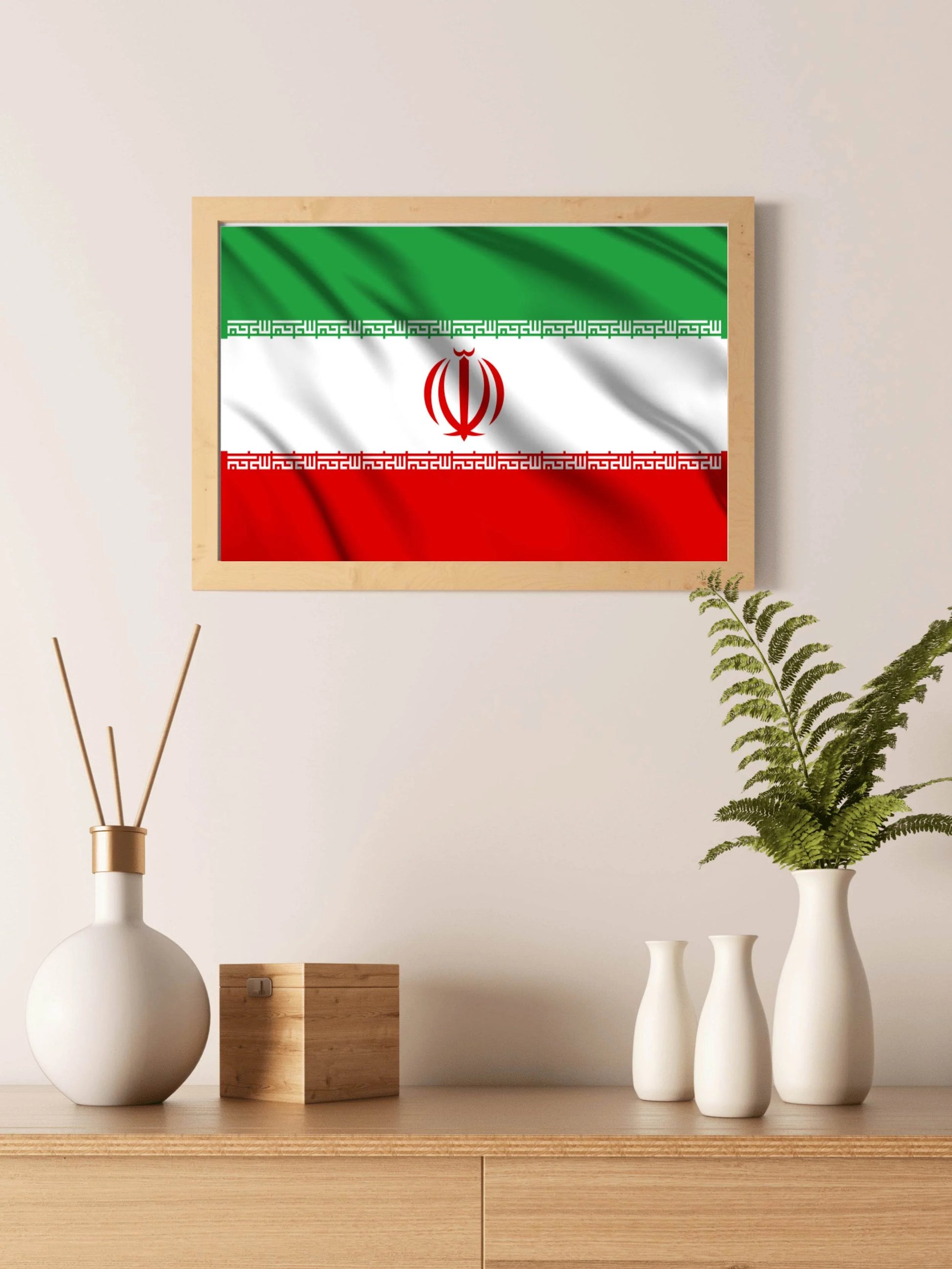 Iran National Flag Wall Art - beink online art store