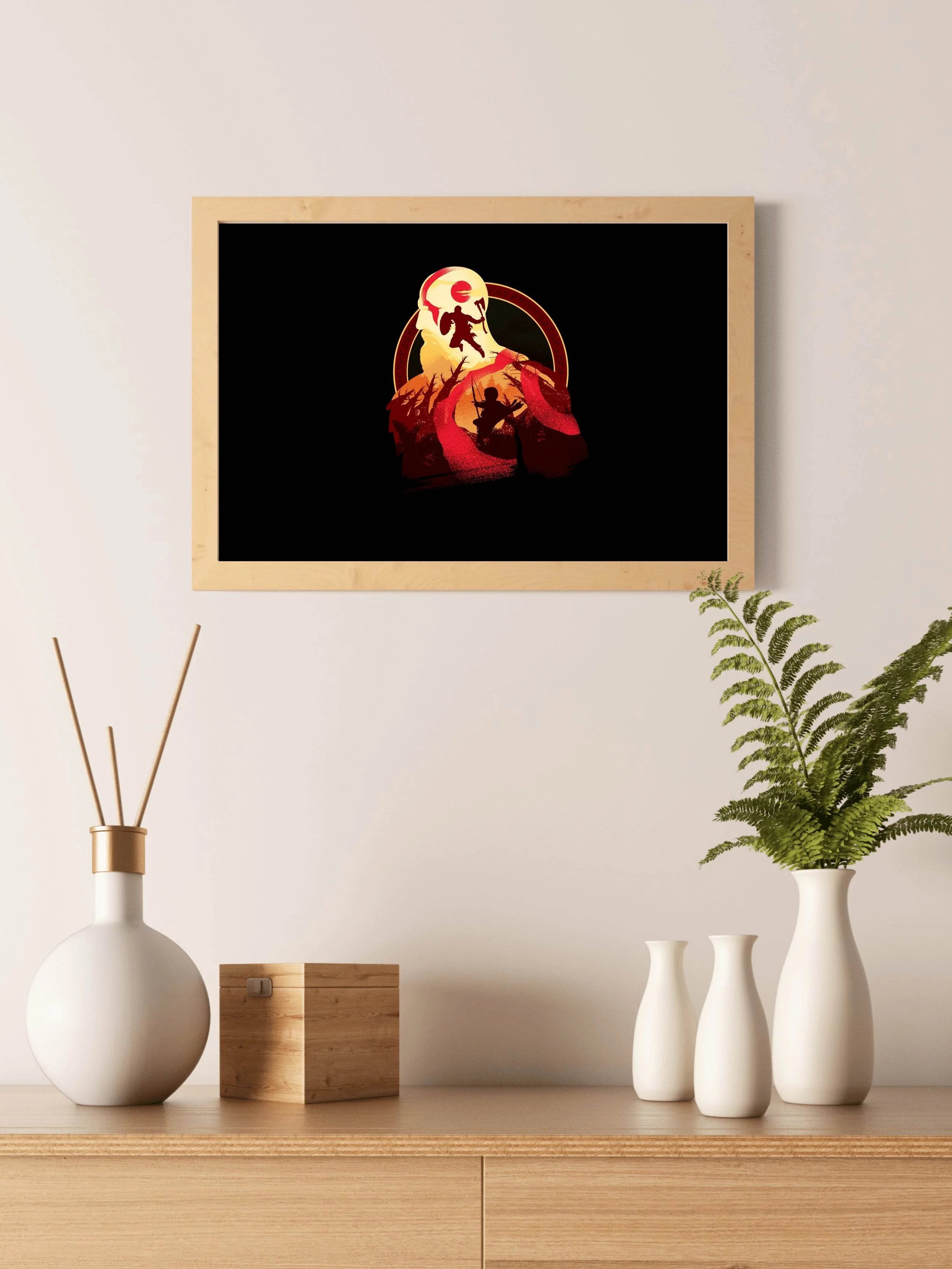 God of War Kratos Gaming Wall Art - beink online art store