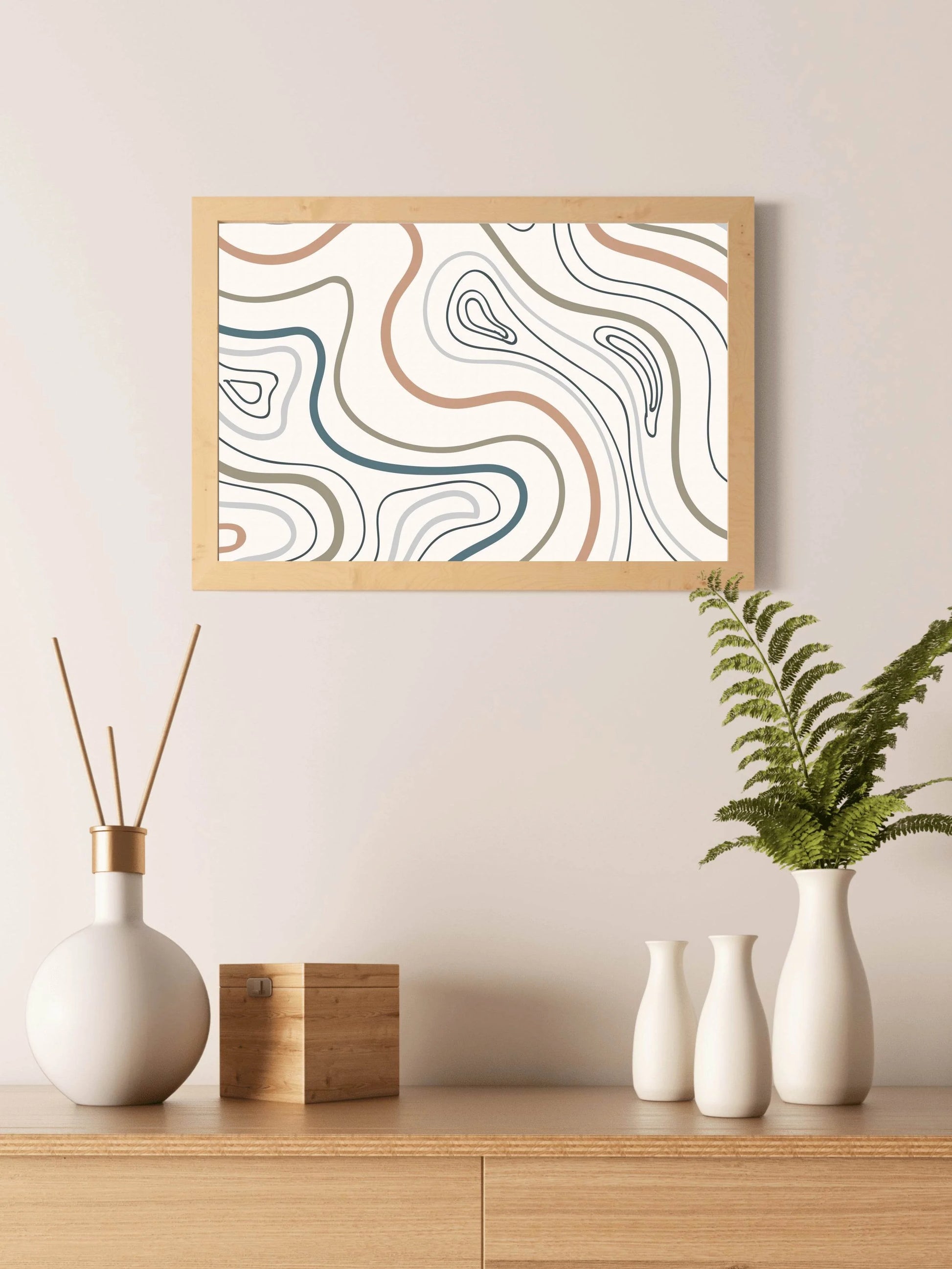 Earth Tone Pattern Background Abstract Wall Art - beink online art store