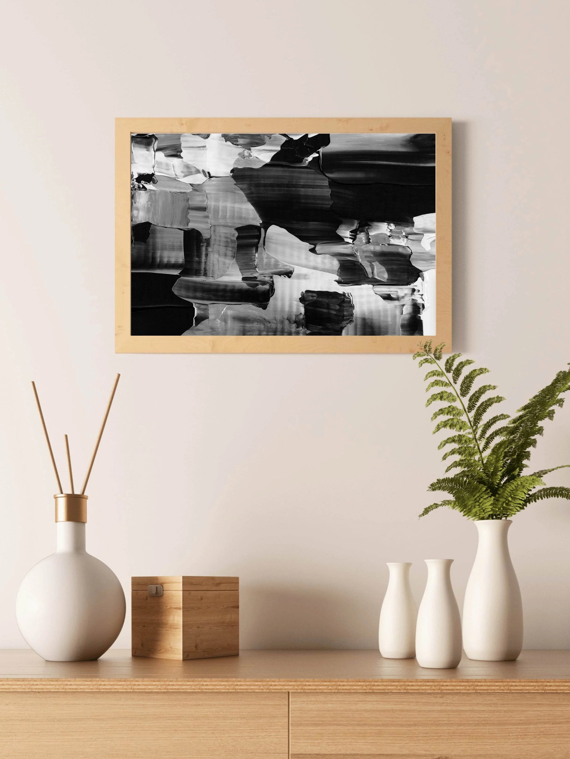 Grunge Black and White Background Abstract Wall Art - beink online art store