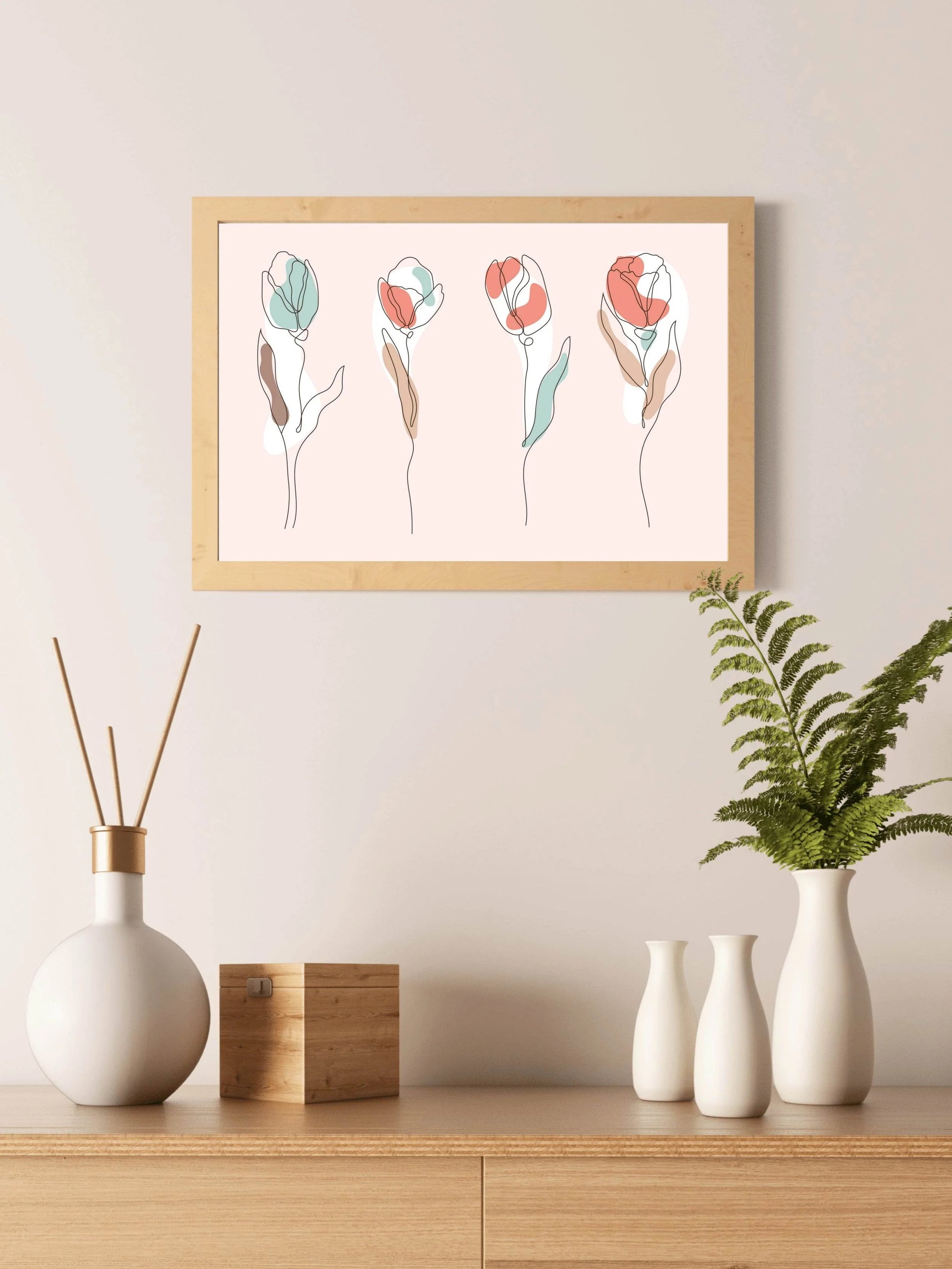 Bouquet of Miniature Roses Wall Art - beink online art store