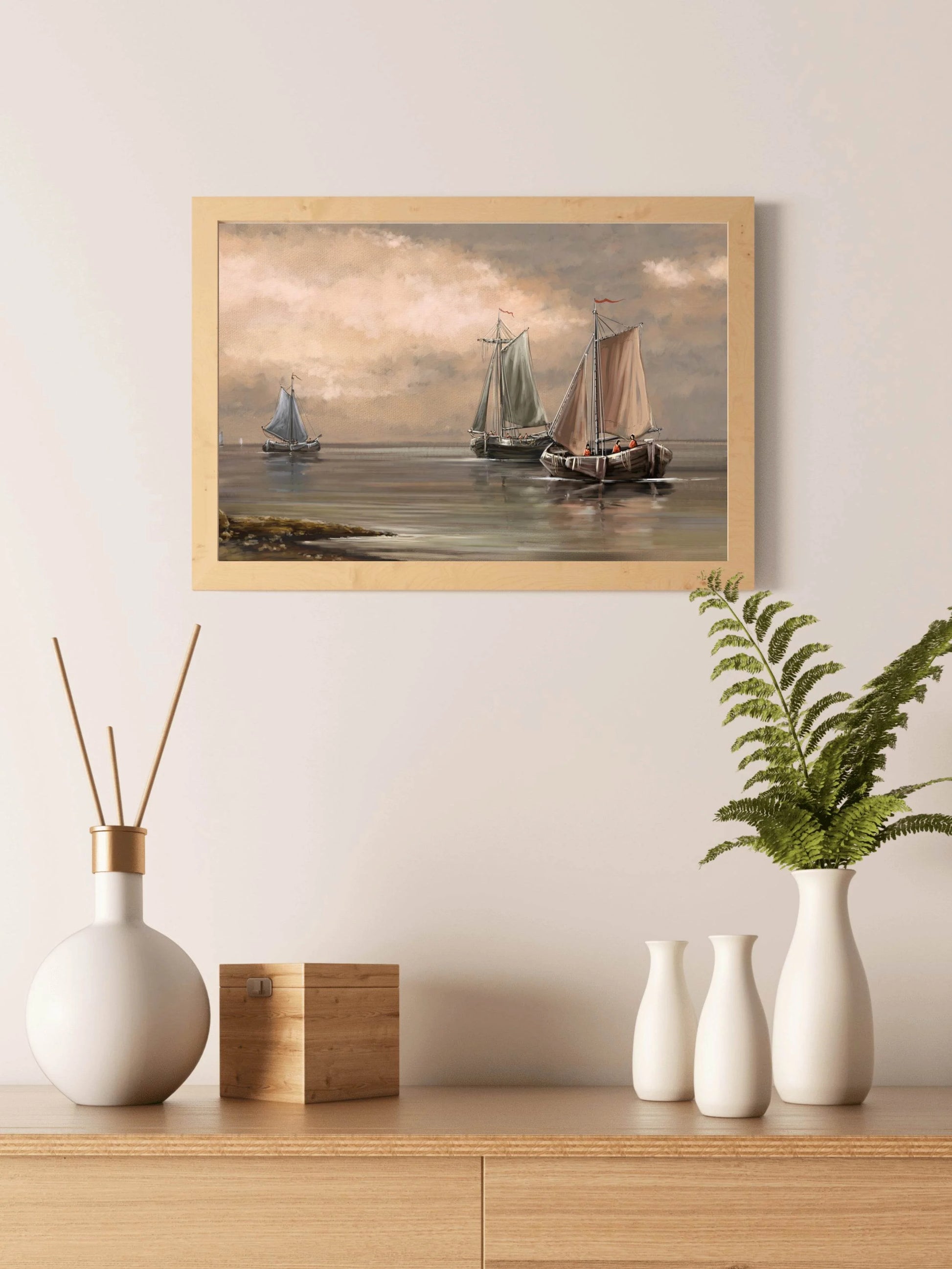 Old Fishing Boats Wall Art - beink online art store