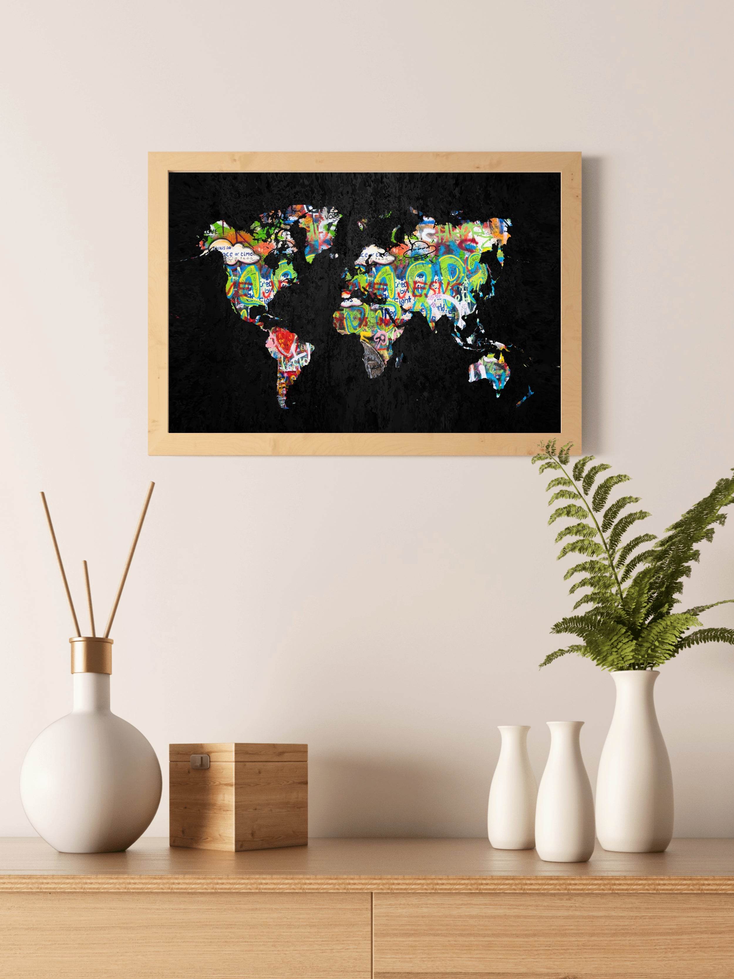 Creative Worldmap Wall Art - beink online art store