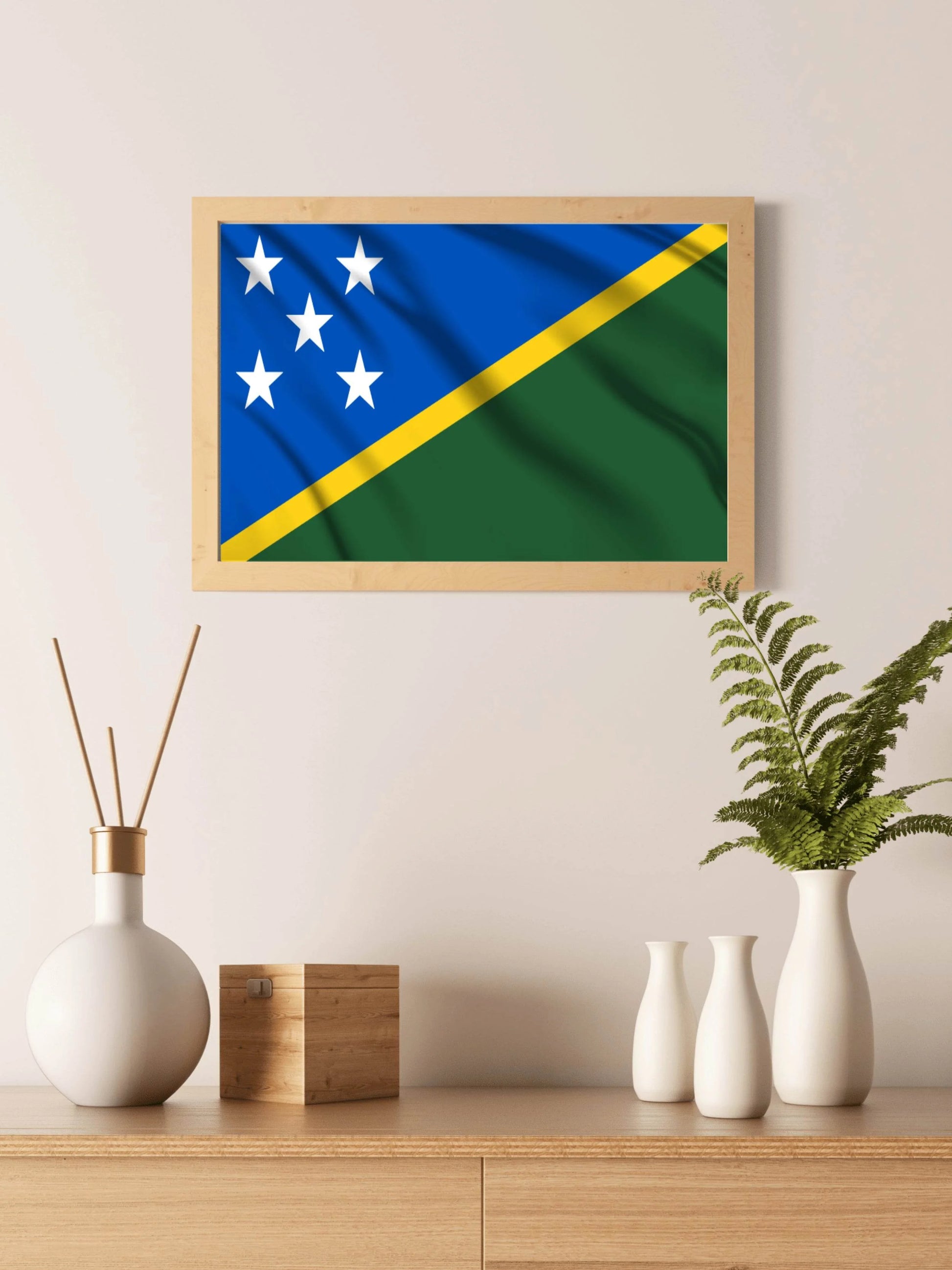 Solomon Islands National Flag Wall Art - beink online art store