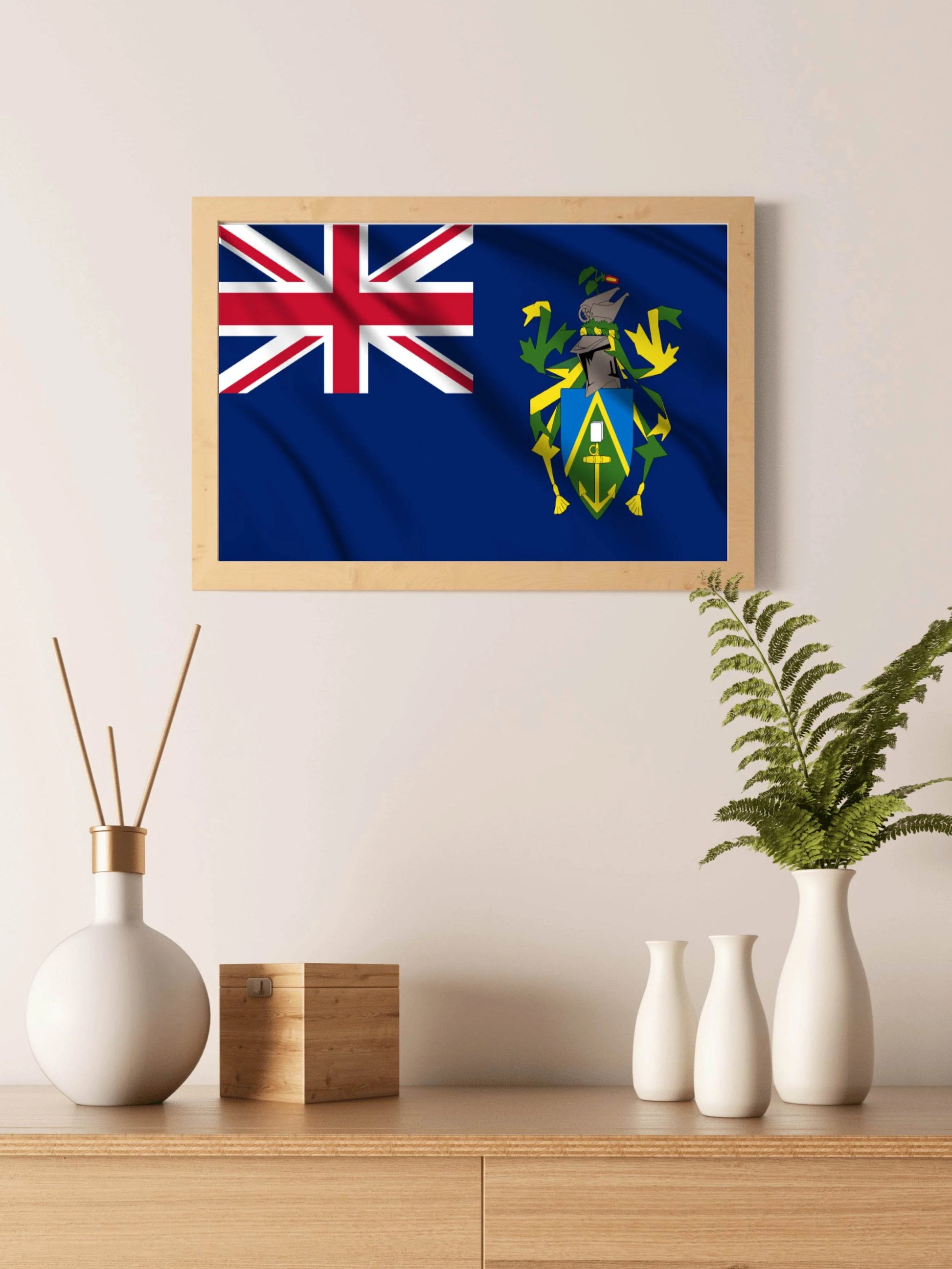 Pitcairn Islands National Flag Wall Art - beink online art store