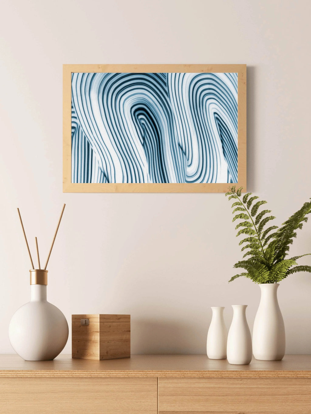 Swirl Lines Abstract Wall Art - beink online art store