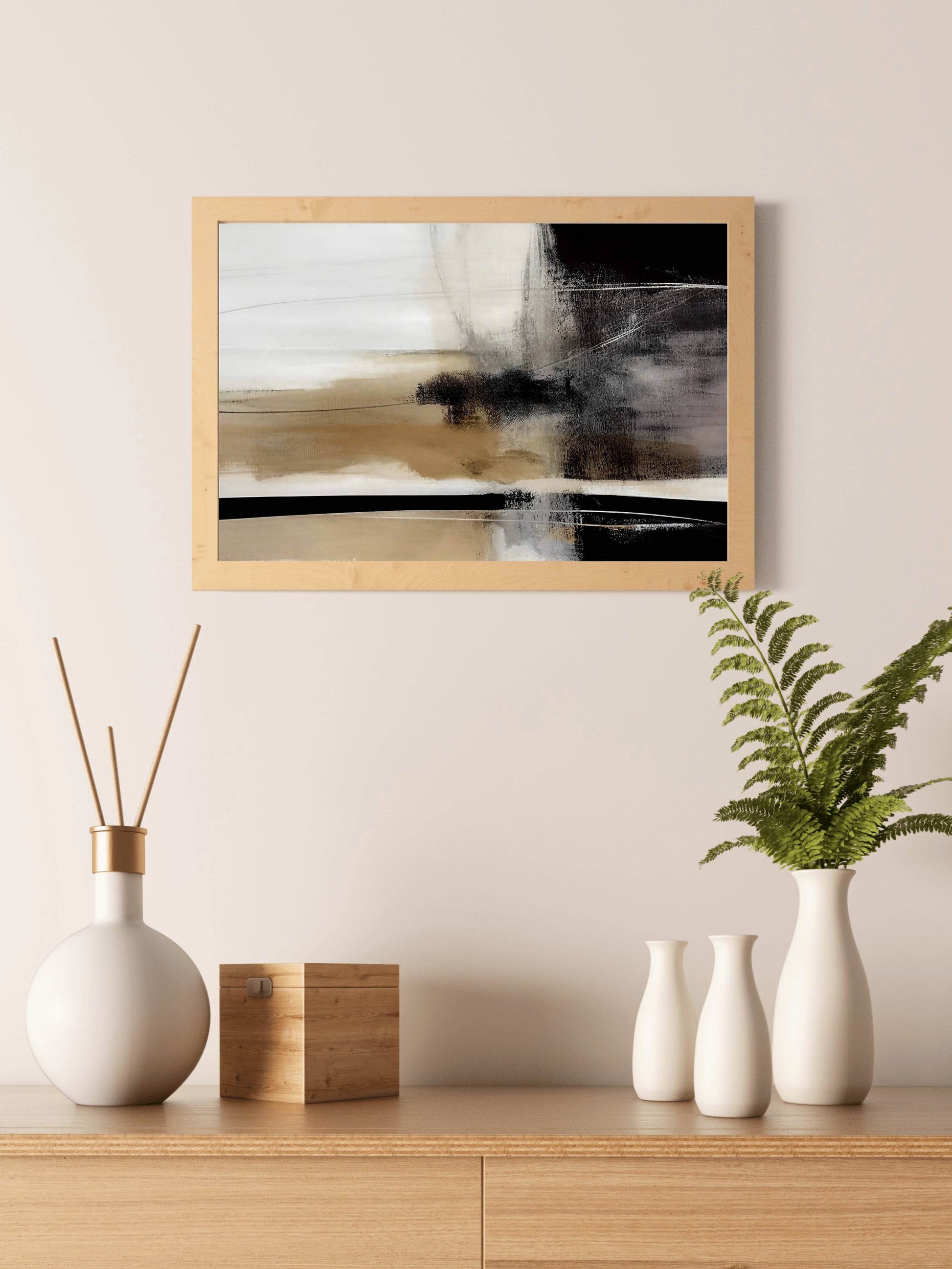 Artistic Desert Illustration Abstract Wall Art - beink online art store
